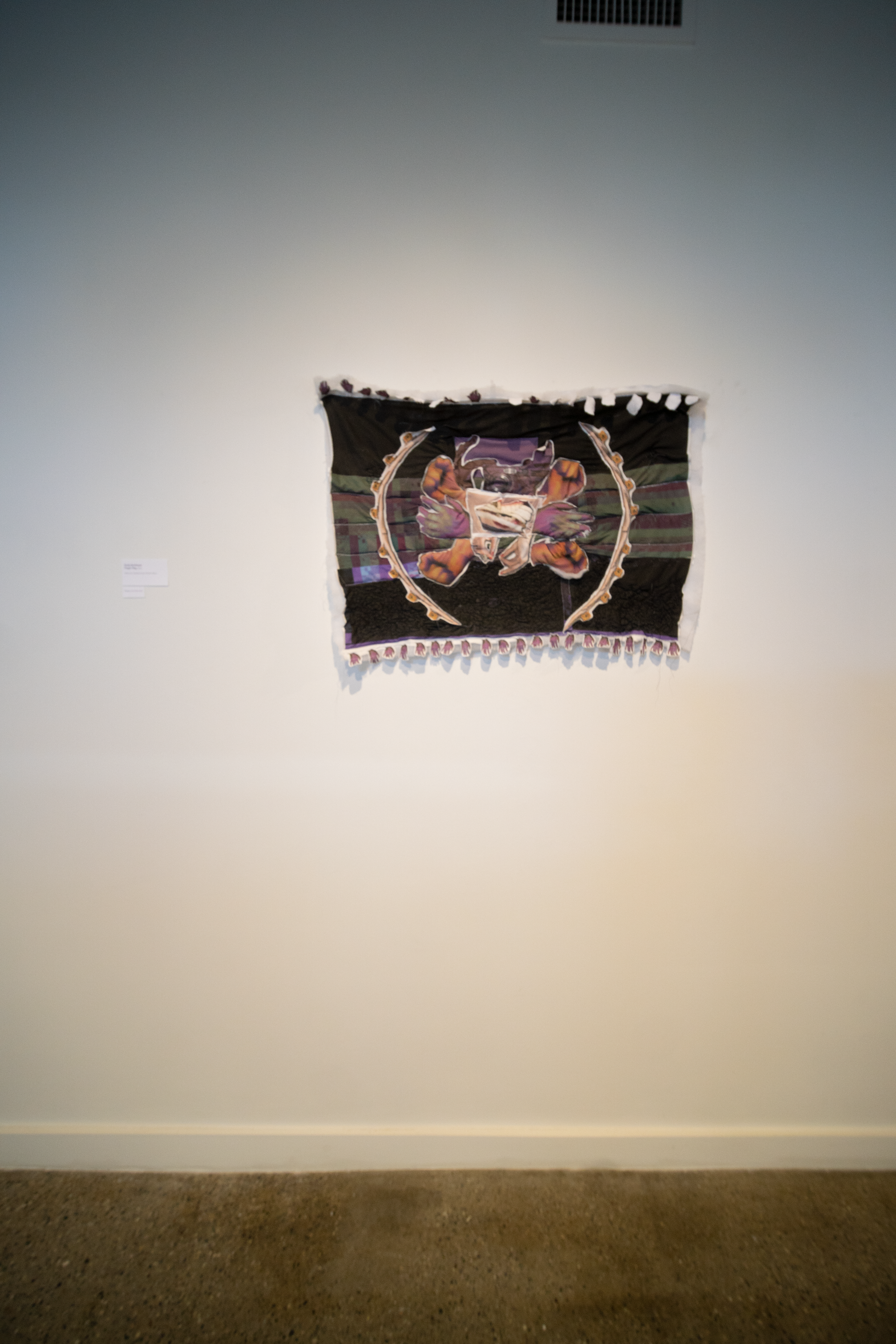 Finger Flag, 2022. Printed cotton fabric and cotton batting.
