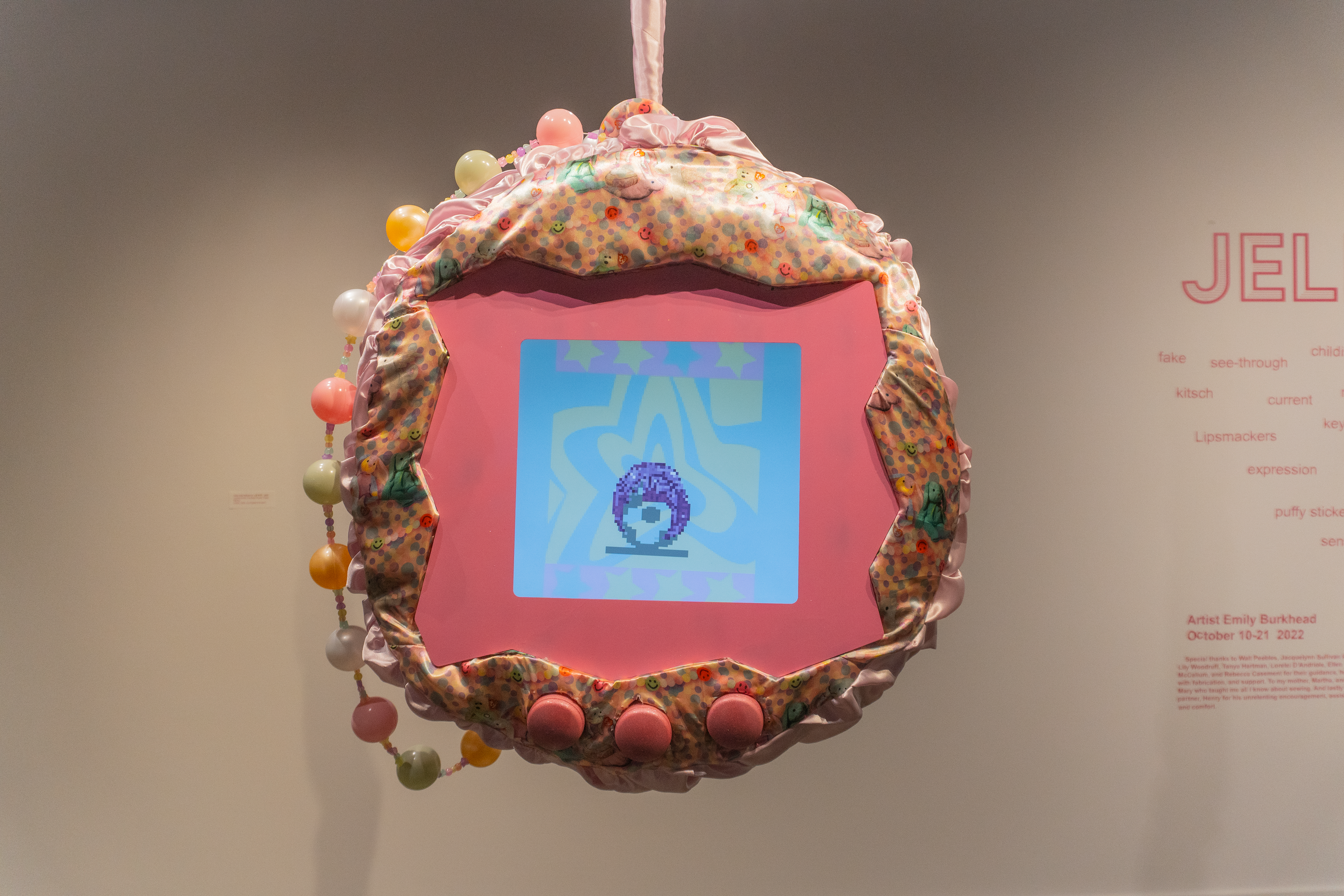 Tama Hair Makeover �🔆�, 2022 Layered Foam Insulation Board, Paper Mache, Acrylic, Satin, and Digital Animation