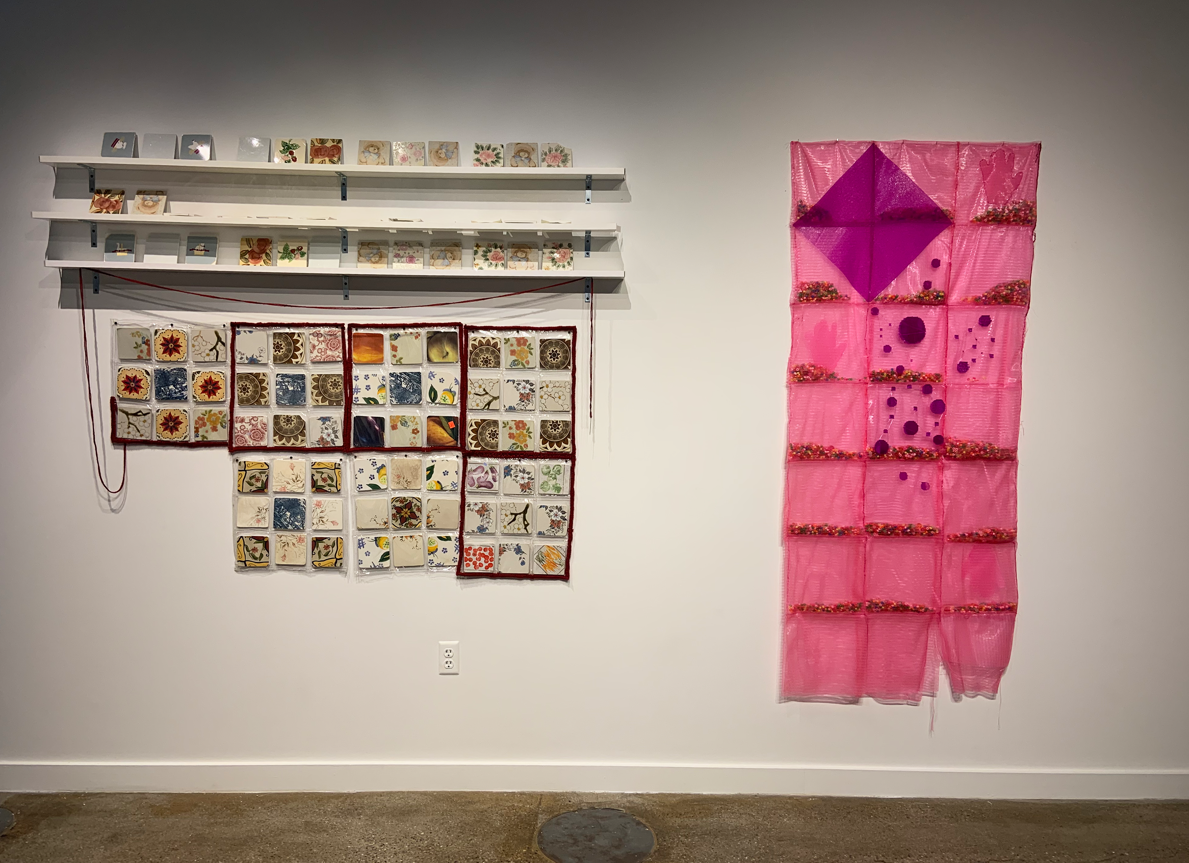 (Left) Comfort Food, Megan Weaver. Comfort Food and My 3D-Printed Weighted Blanket both examine the role of the weighted blanket as it relates to marginalized identity and mental health. Comfort Food aims to reckon with body image anxiety while My 3D-Printed Weighted Blanket uses the weighted blanket as a tool for material exploration and self-actualization.