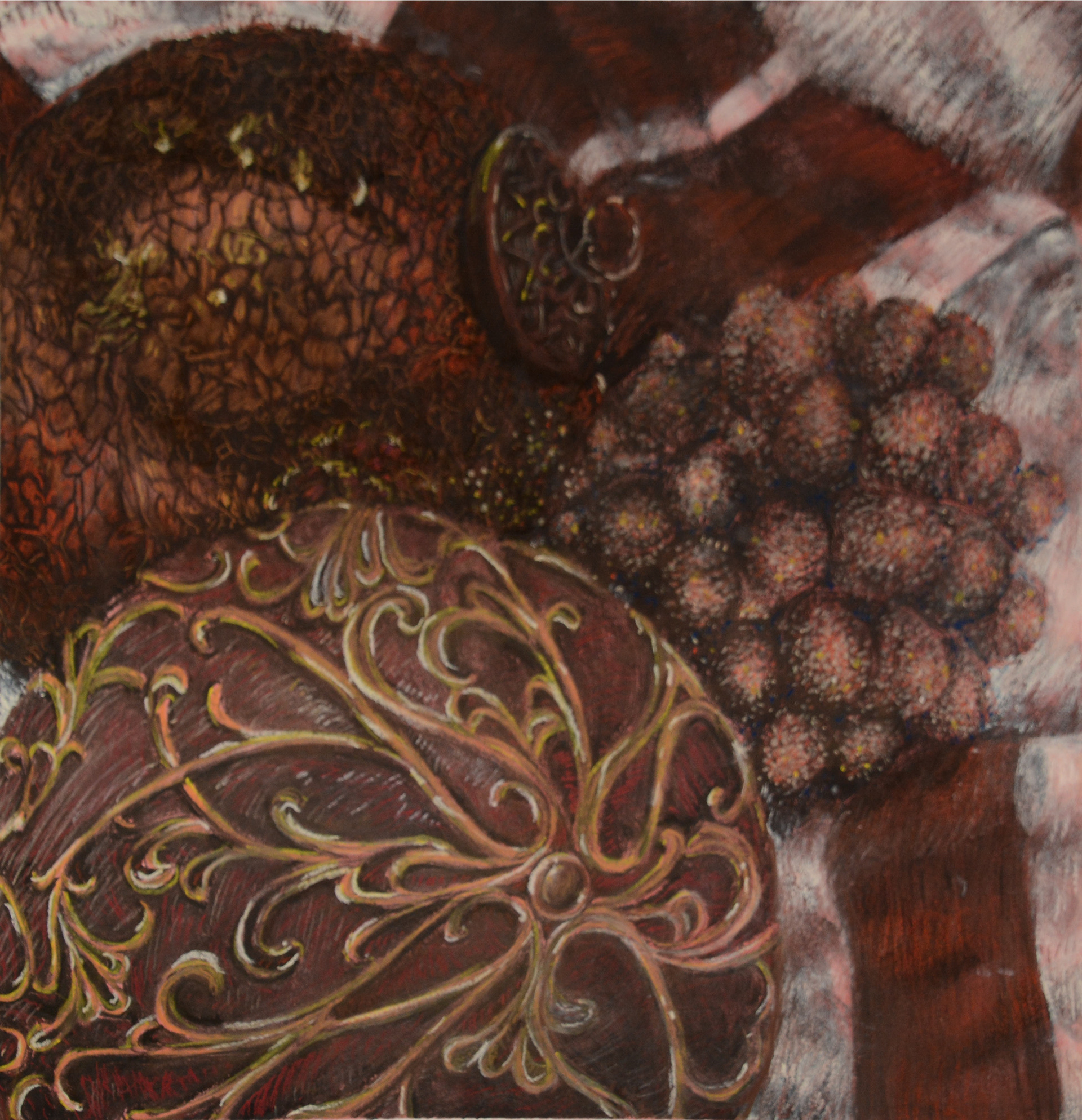 "Ornamentation" / Pastel on Bristol