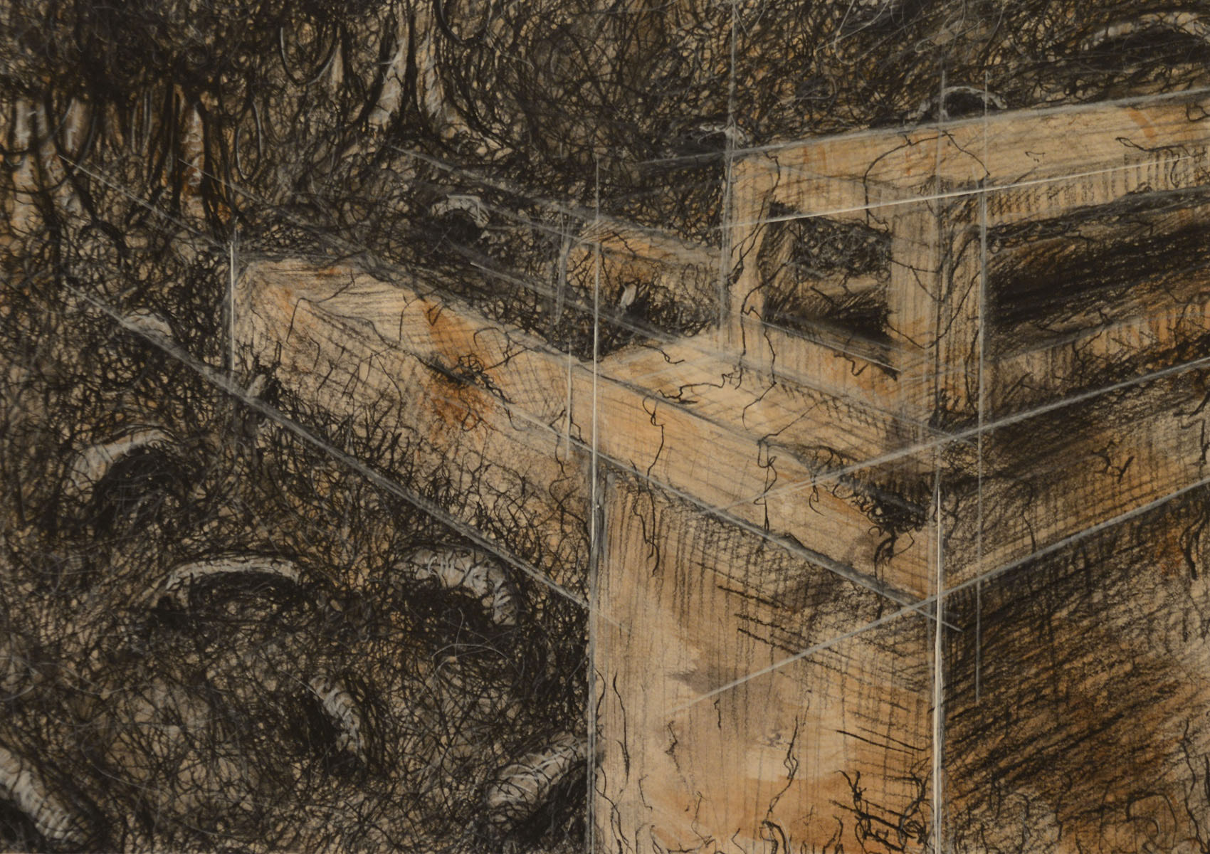 "Ruins" / Fantasy Jungle Series / Watercolor and Ink on Bristol