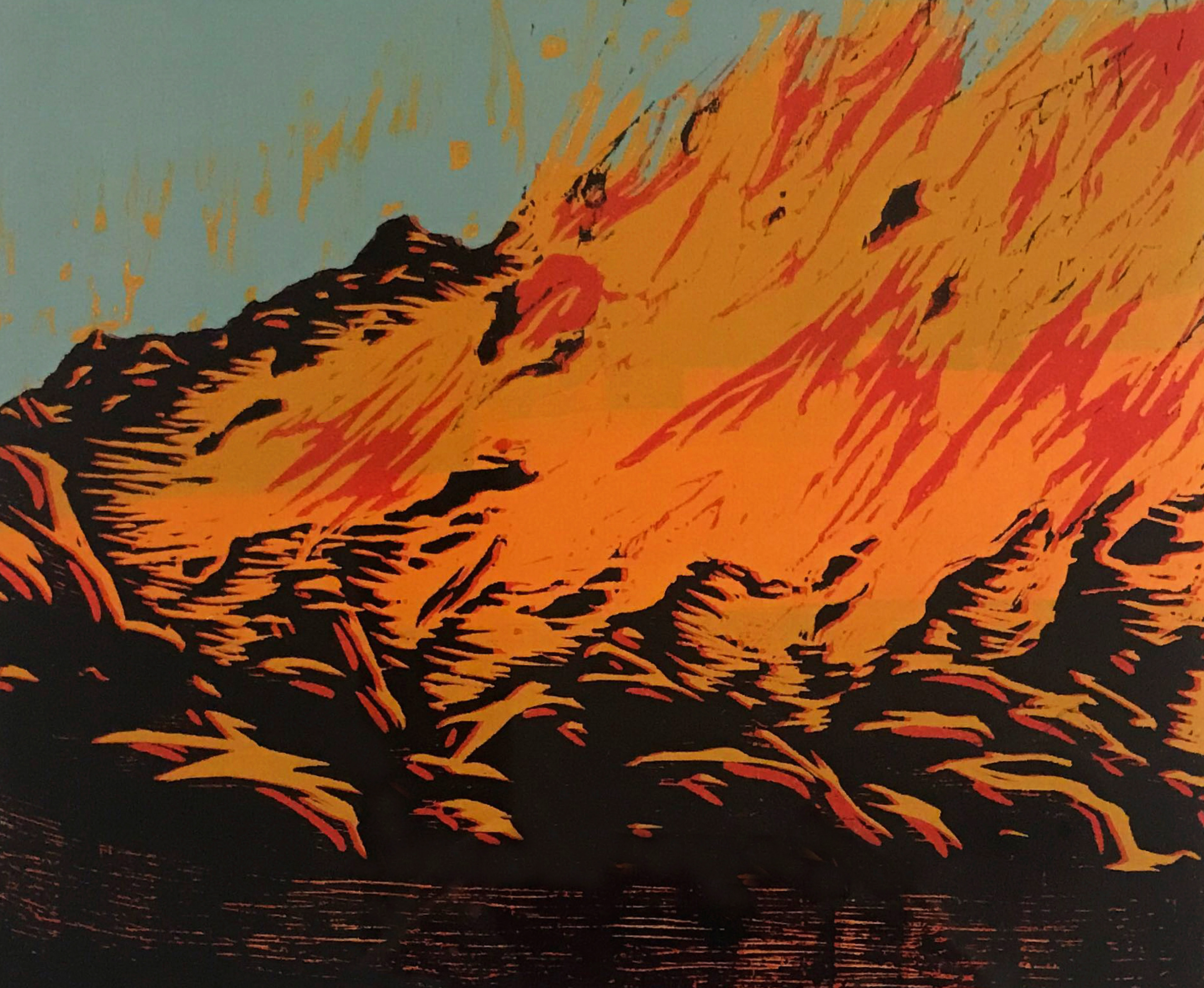 "Chance" / Woodblock Print