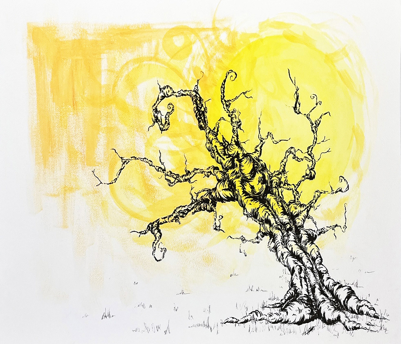 "Death" / Ink and Watercolor on Bristol