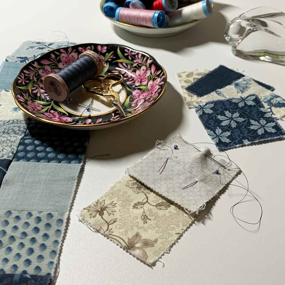 Bleu de France Patchwork WIP