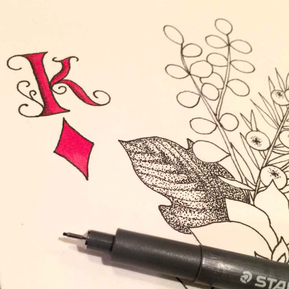 King of Diamonds Illustration WIP