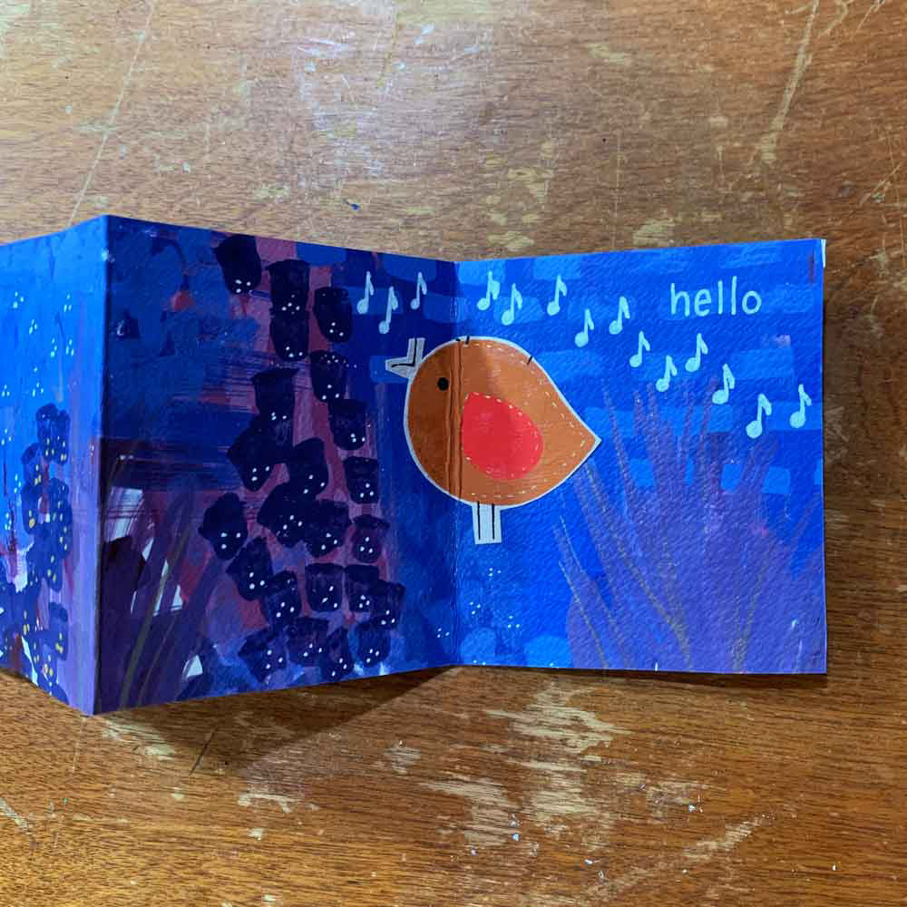 Hello Bird Accordion Book Detail