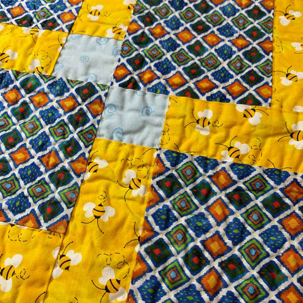 Sunny Bee Pillow Cover Detail