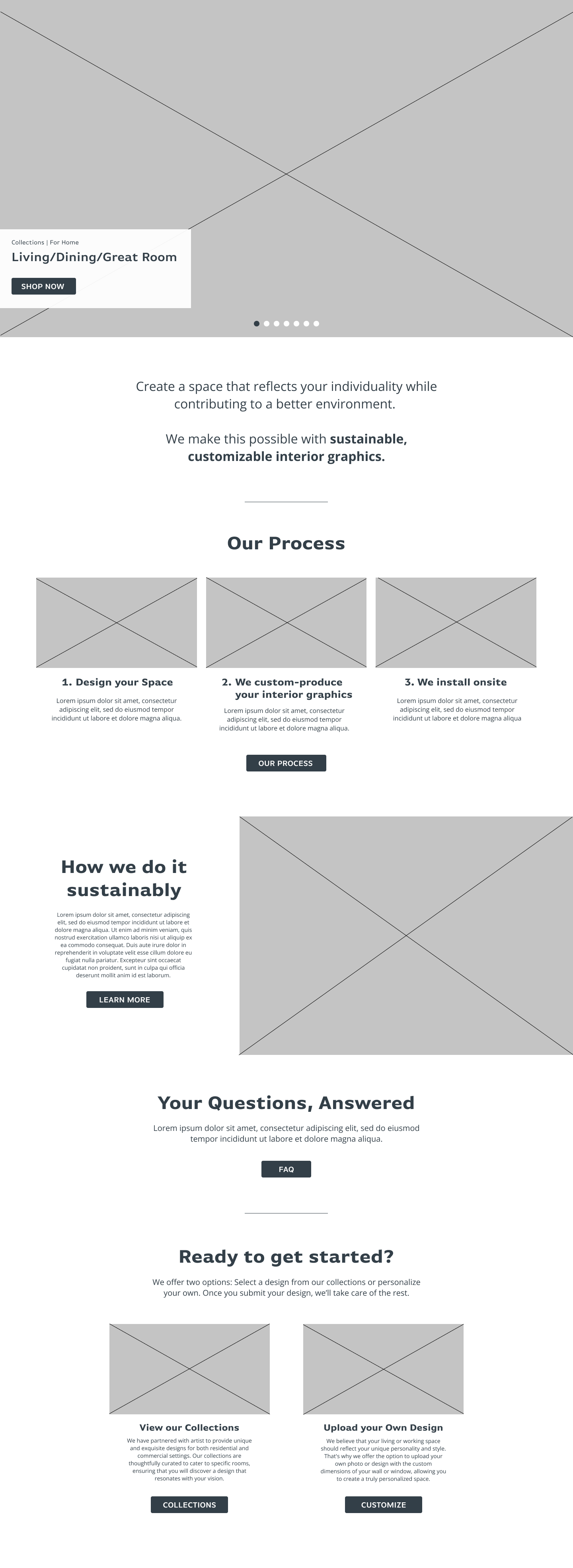 Homepage Lo-Fi Wireframe