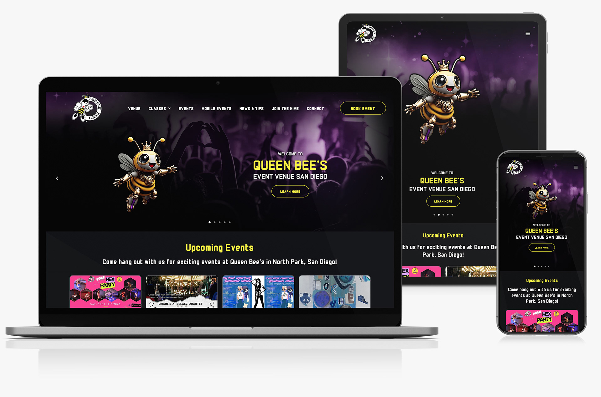 Website Design for Event Venue in North Park, San Diego