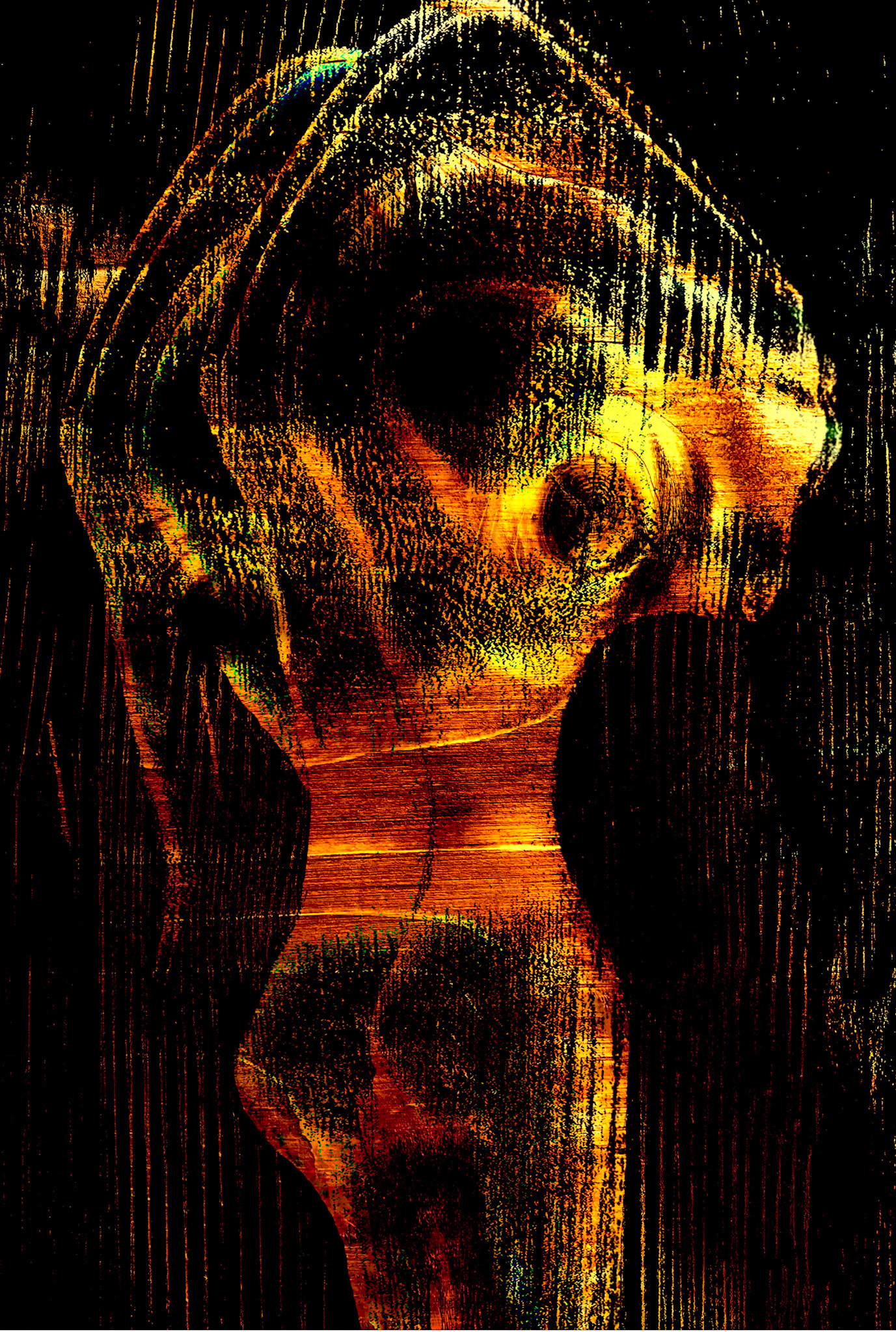 Abstract fine art photograph in warm, soft tones; two paired works suggest a visual dialogue and a contemplative mood.