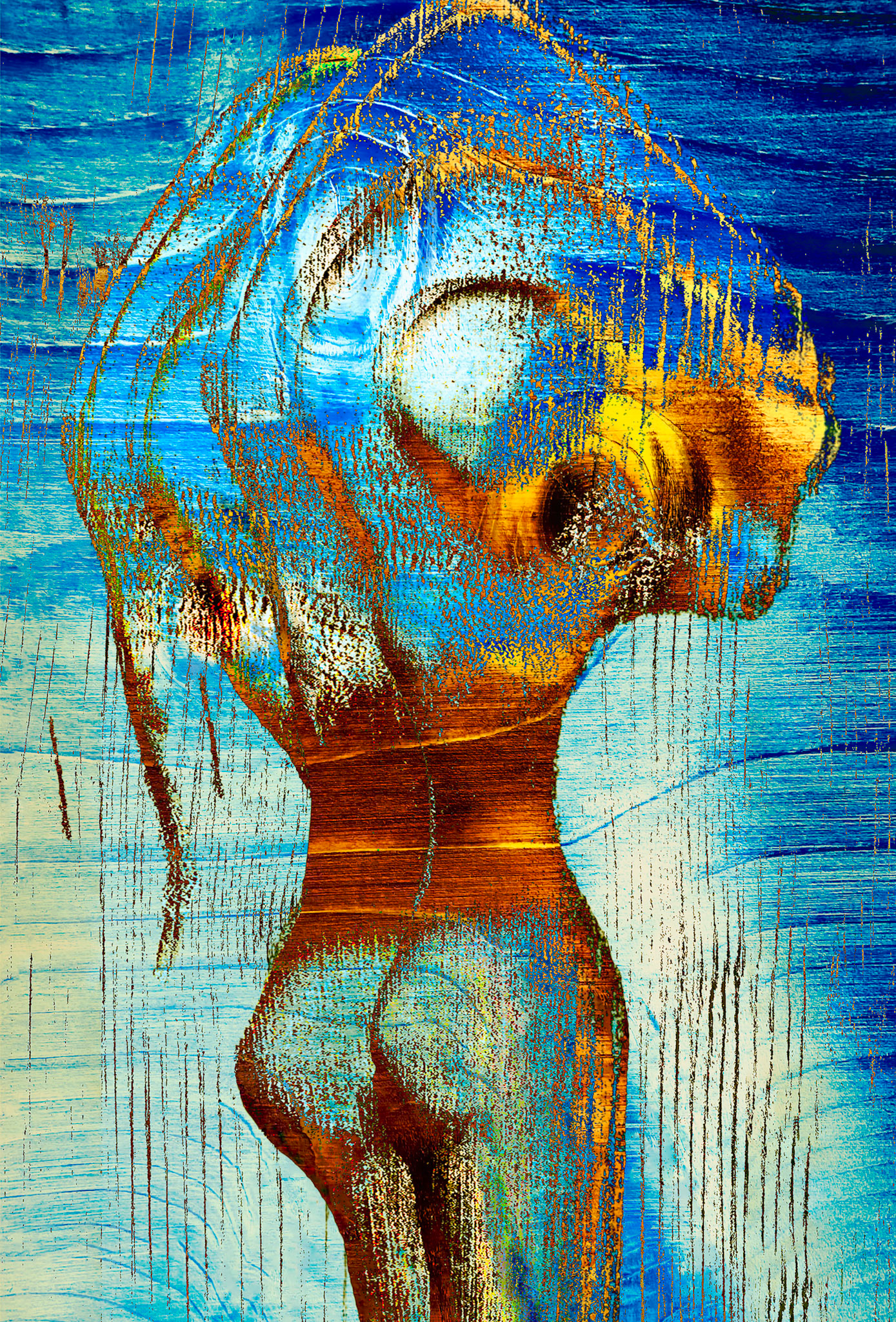 Abstract fine art photograph in warm, soft tones; two paired works suggest a visual dialogue and a contemplative mood.