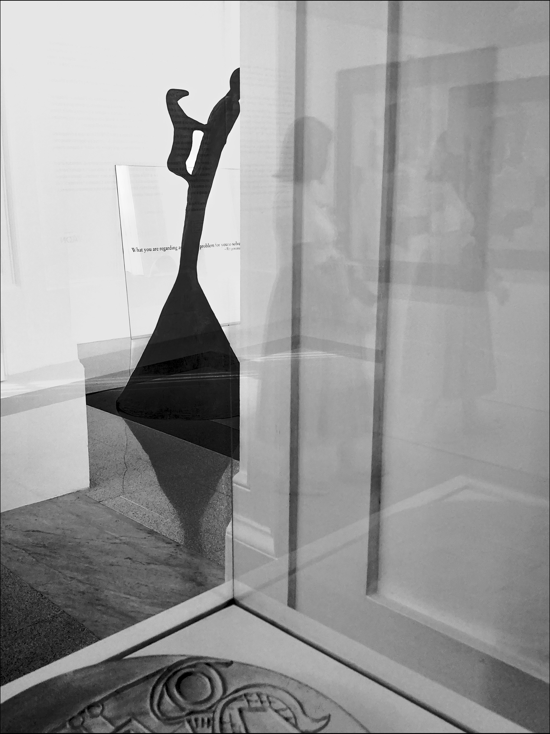 An image that explores the relationship between art and reflection at the National Gallery of Modern and Contemporary Art in Rome.