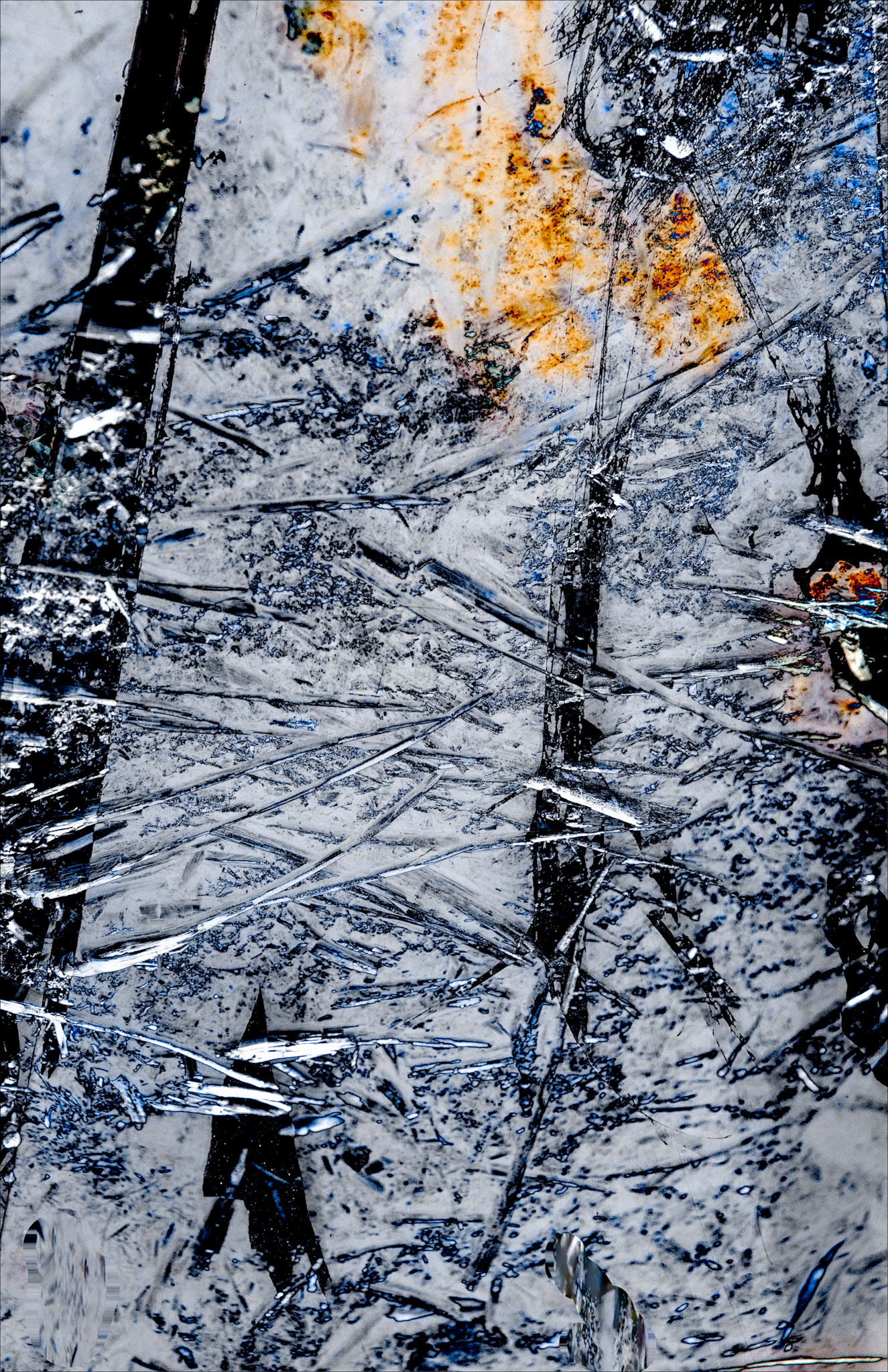 Contrast between light and shadow evoking the idea of solstice and temporal boundary.