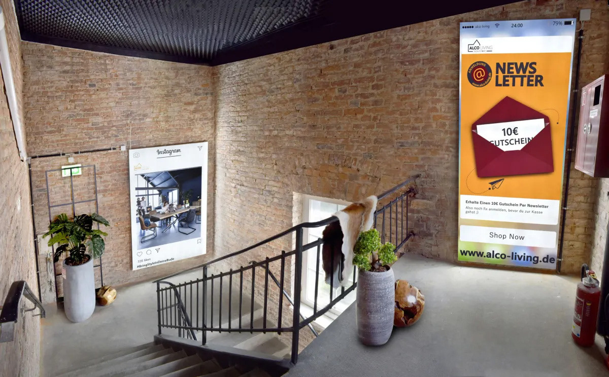 Leuchtprints im Alco Living Trendstore