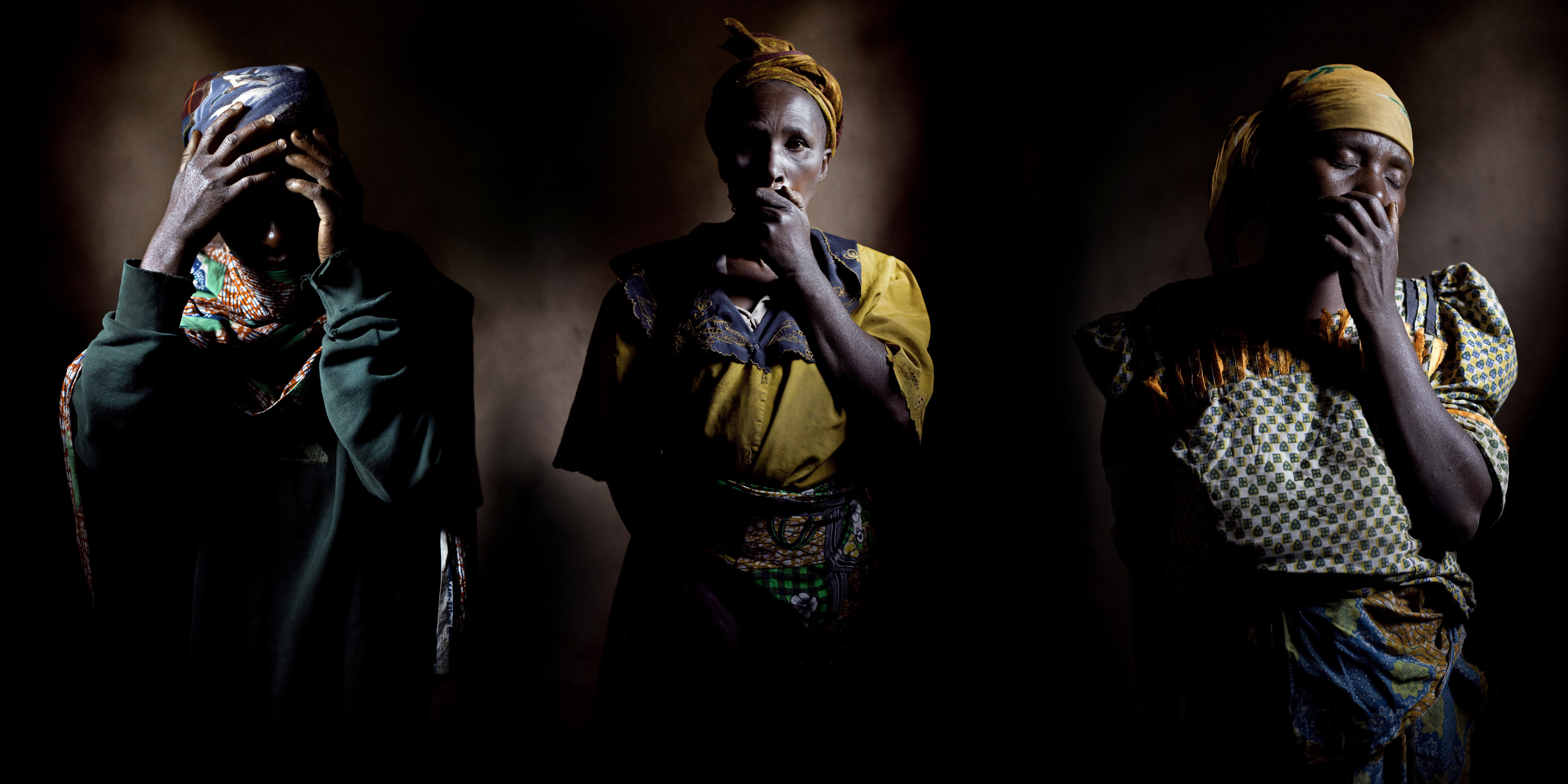 Kwinanika Ngerina (45 years old) and Abiya Gil (45 years old) and Nakambululo Torina (30 years old) and 9-months pregnant during the facts, were raped by several soldiers of the Democratic Forces for the Liberation of Rwanda (FDLR) while they were going to the fields.