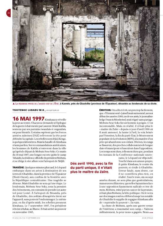 Jeune Afrique n°2696 - 9-15 September 2012