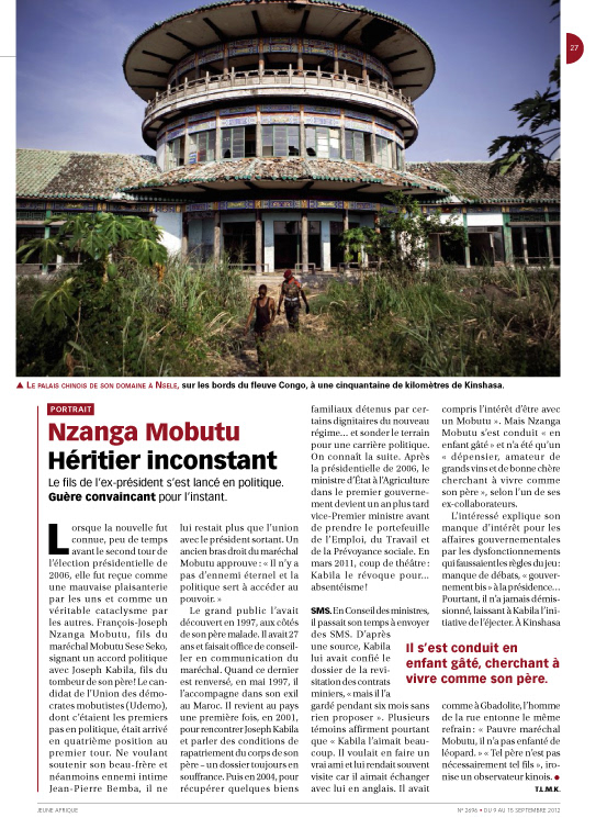Jeune Afrique n°2696 - 9-15 September 2012