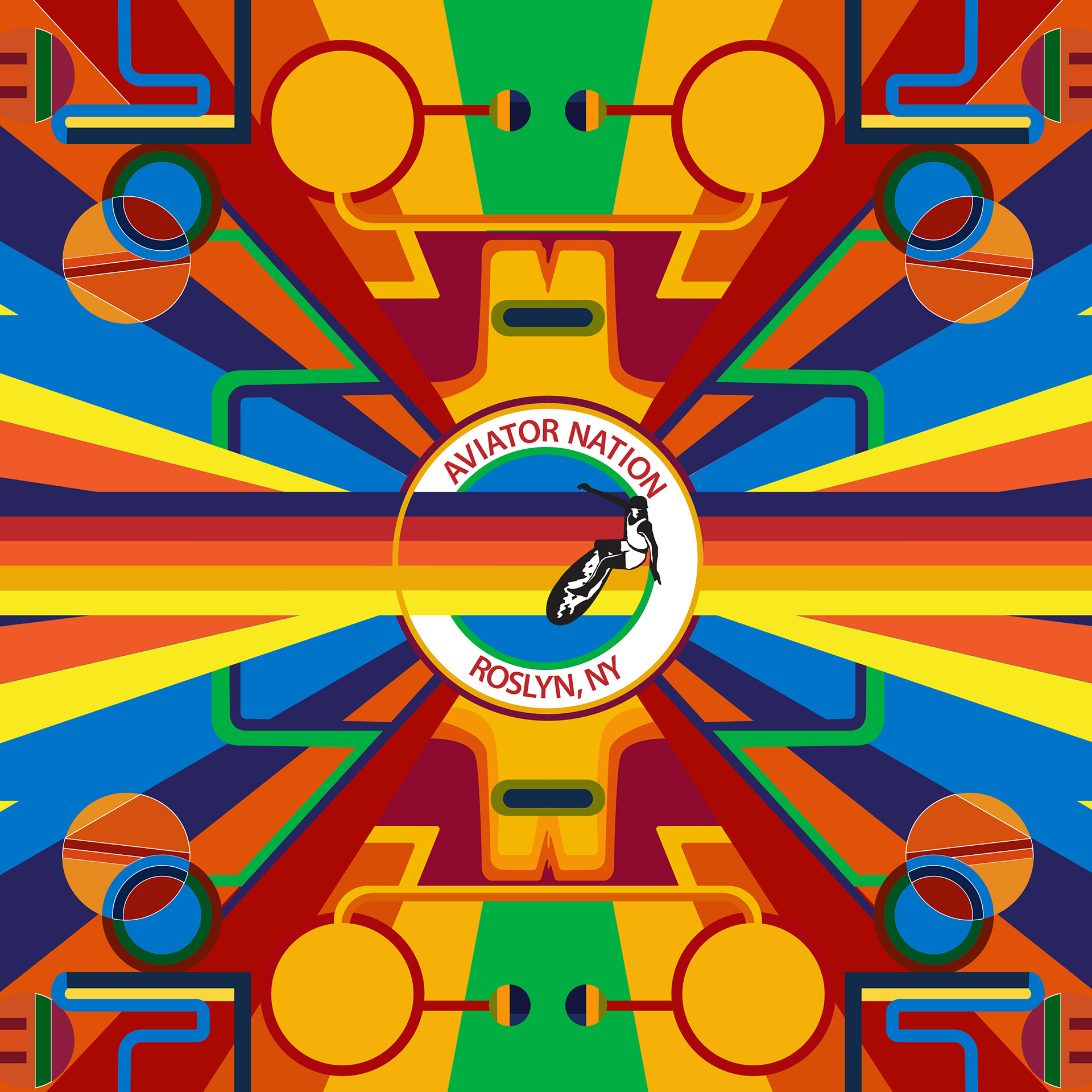 Mural designed for Aviator nation Event.