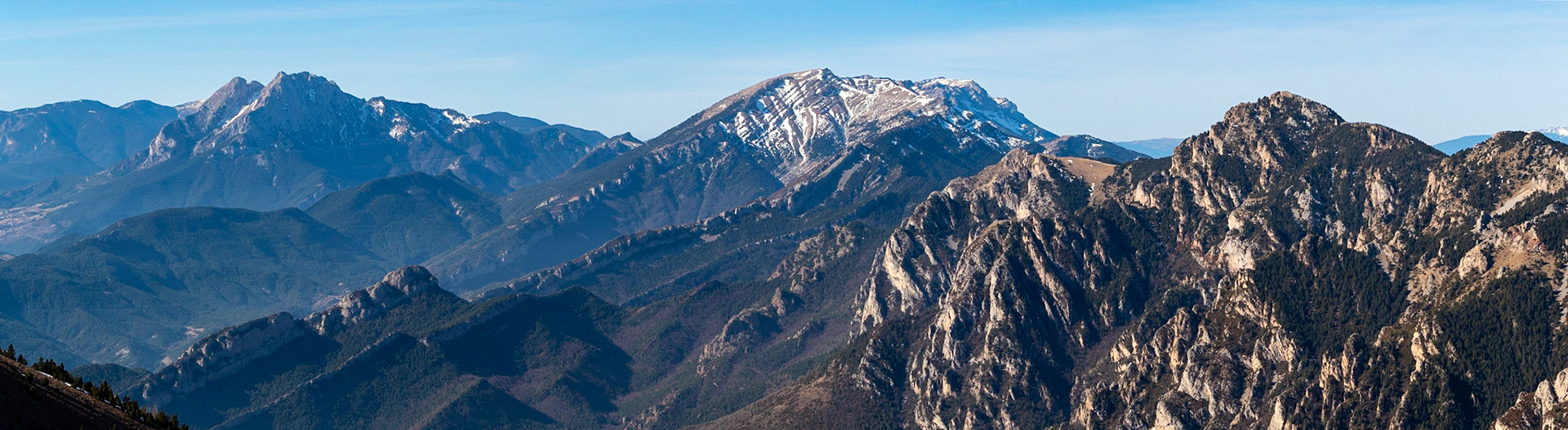Panorámica Pedraforca y Comabona desde Coll de Pal