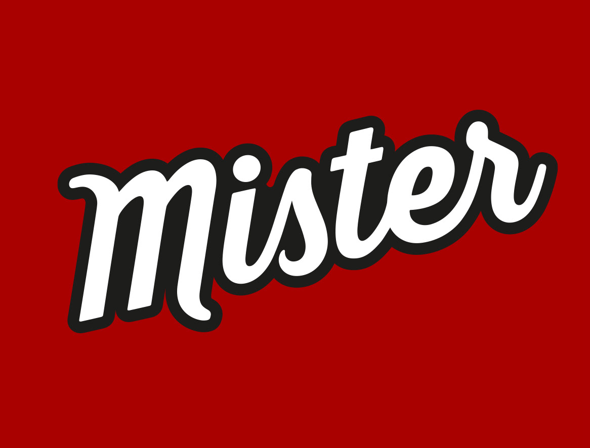 Mister, premium burger, lettering, packaging redesign and range creation