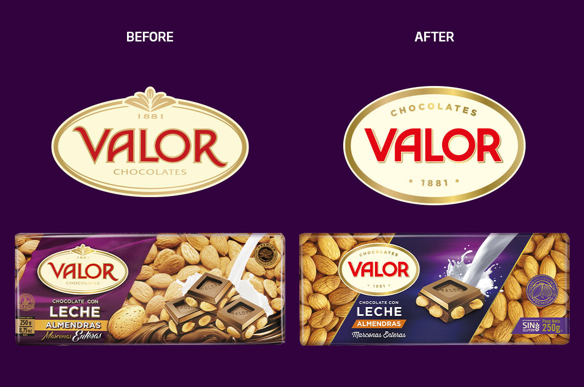 Traditional Spanish Chocolate brand: redesign and packaging range creation for new audiences.
