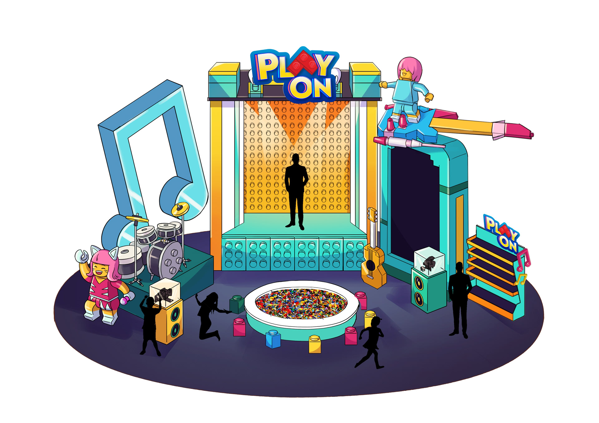 MUSIC-themed booth