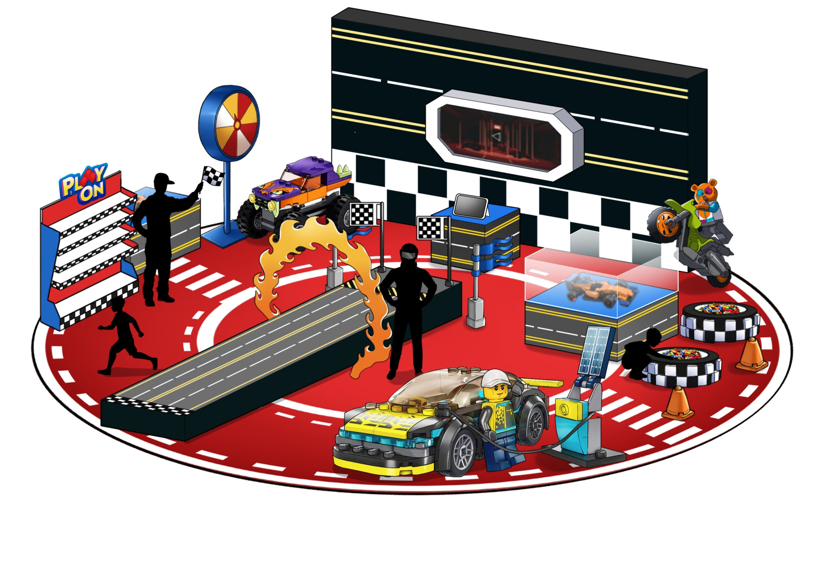 Vehicle-themed booth