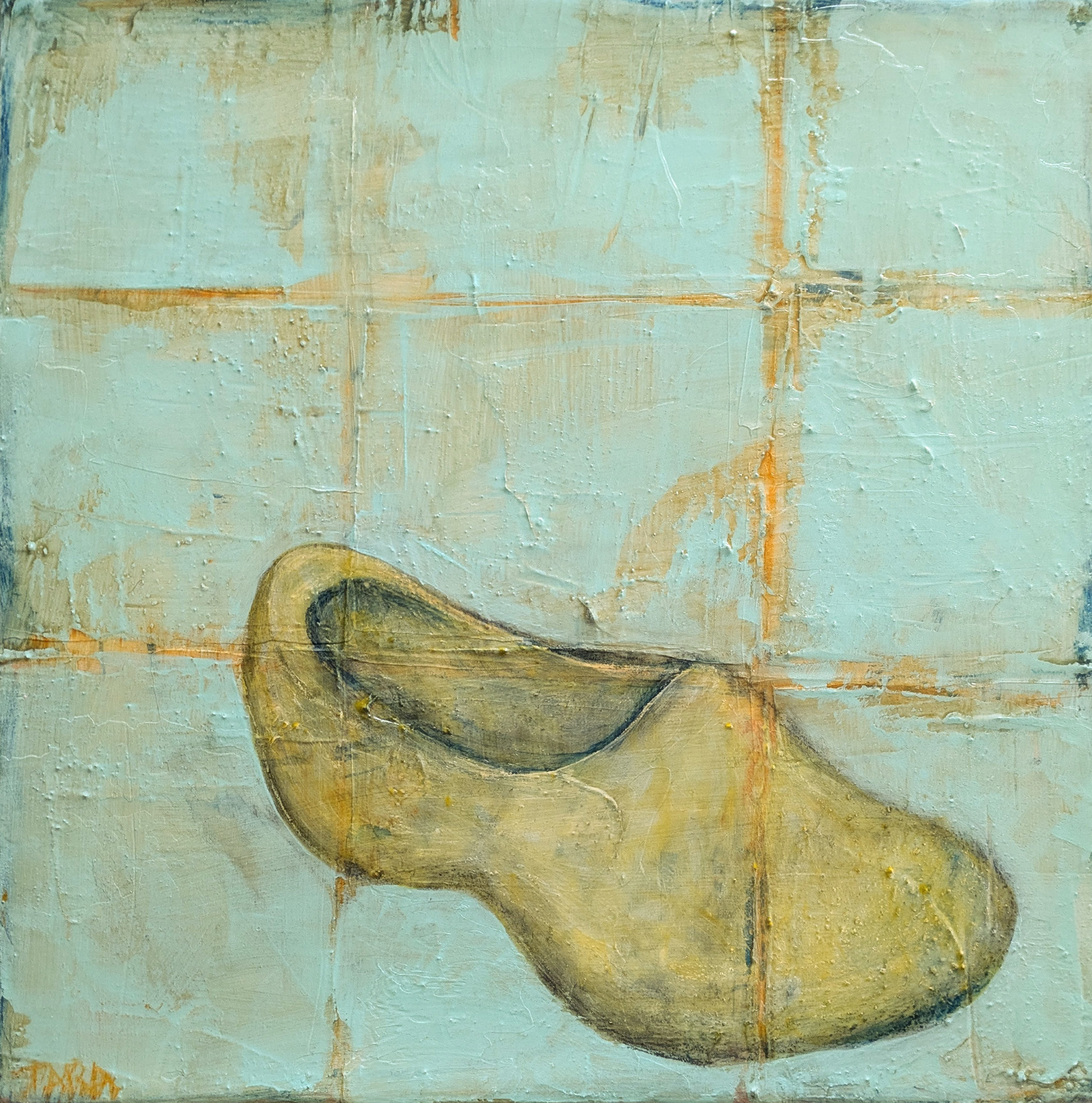 "Een Klomp," Mixed media on canvas, 12 x 12 inches, SOLD