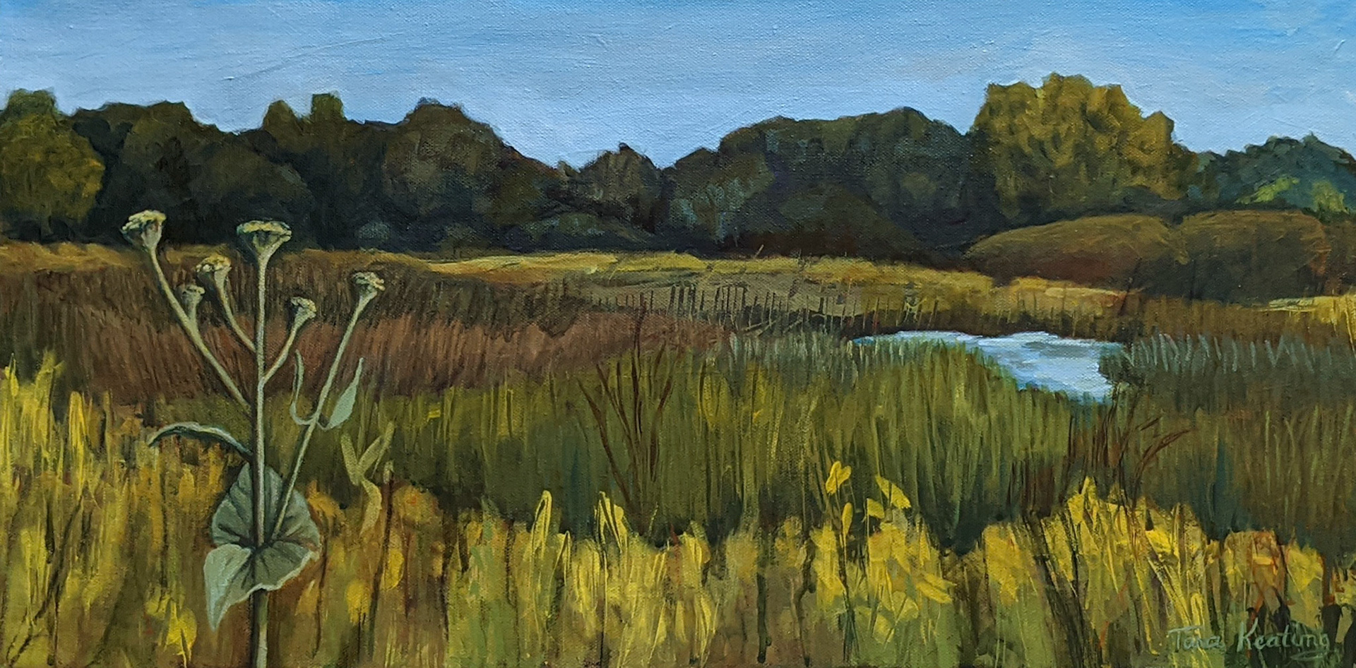 Summer's Wane, Acrylic on canvas, 12 x 24 inches, SOLD