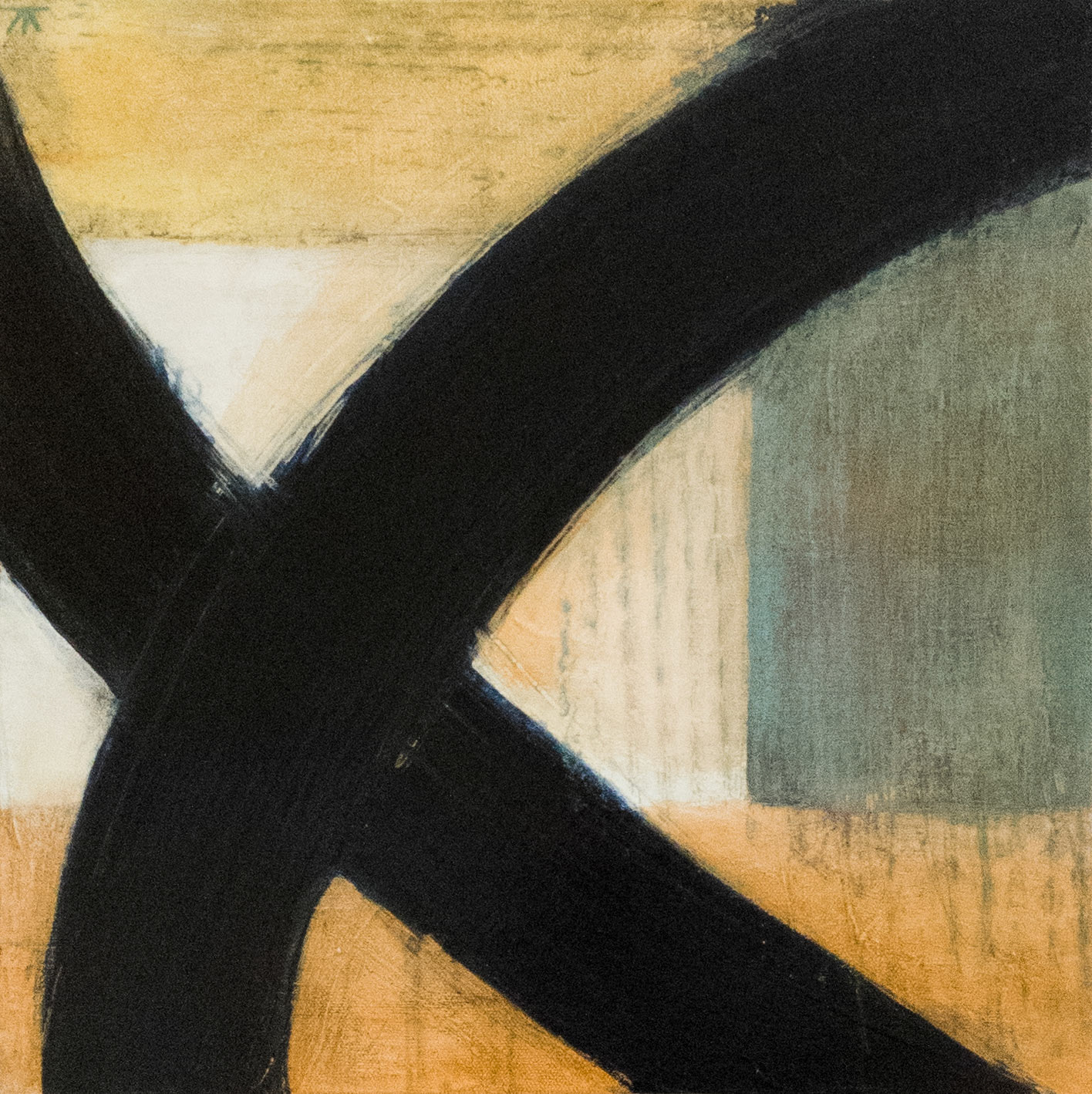 "Point of Decussation" Acrylic on canvas, 16 x 16 inches, $395