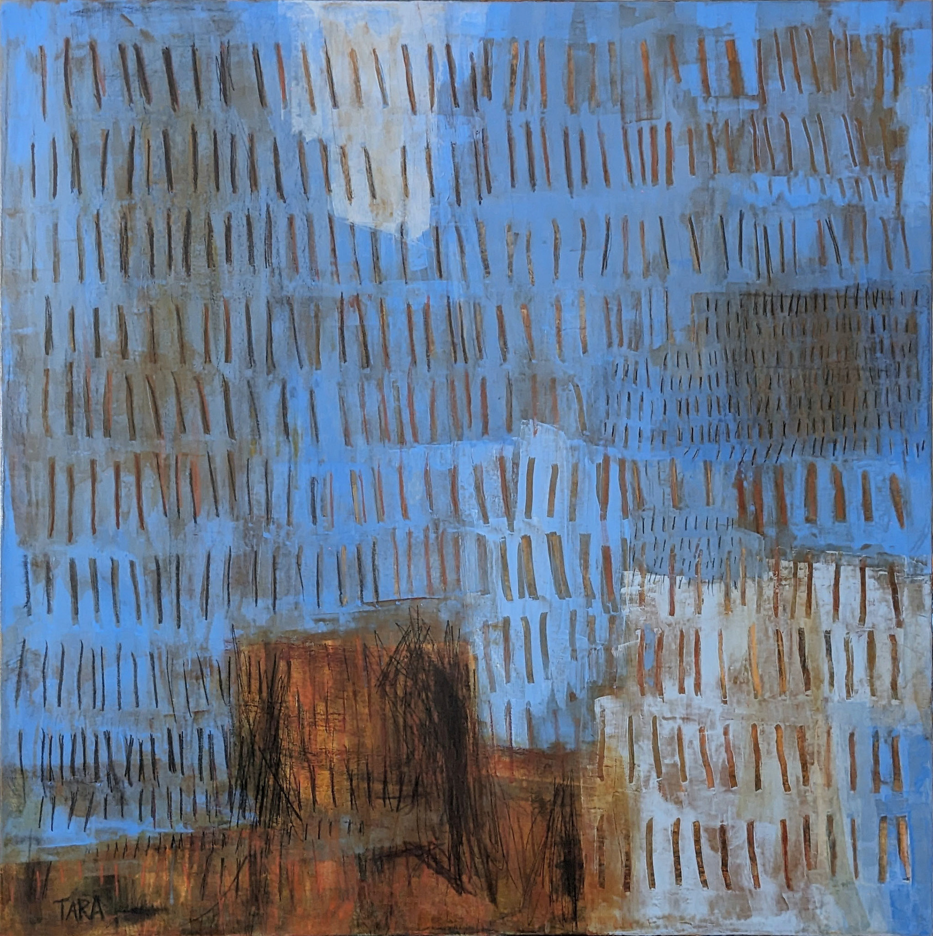 "Celestial / Terrestrial," 36x36 inches, $3,600 (contact Alma Gallery)