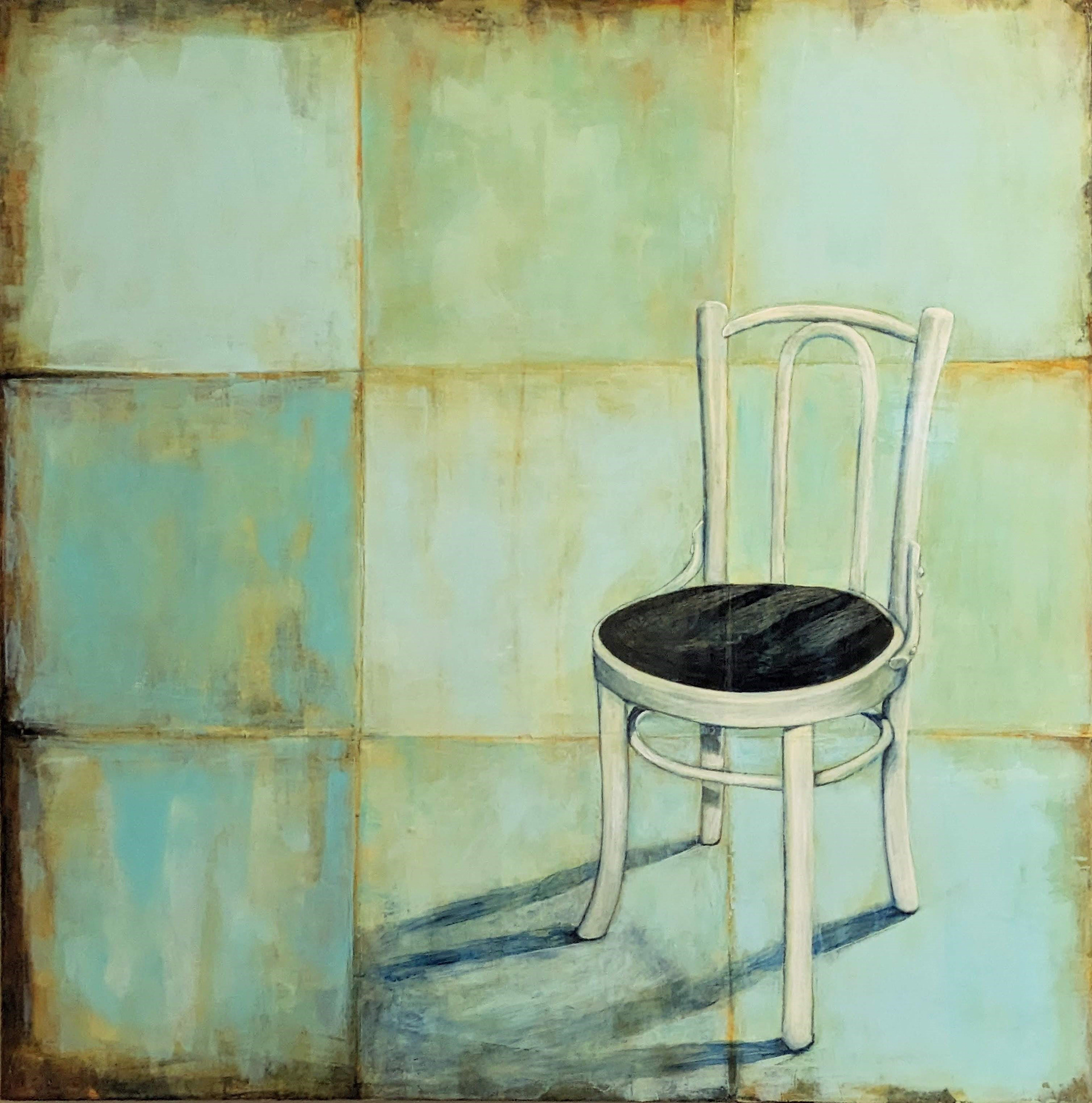 "Invitation," Acrylic and mixed media on canvas, 36x36 inches, SOLD