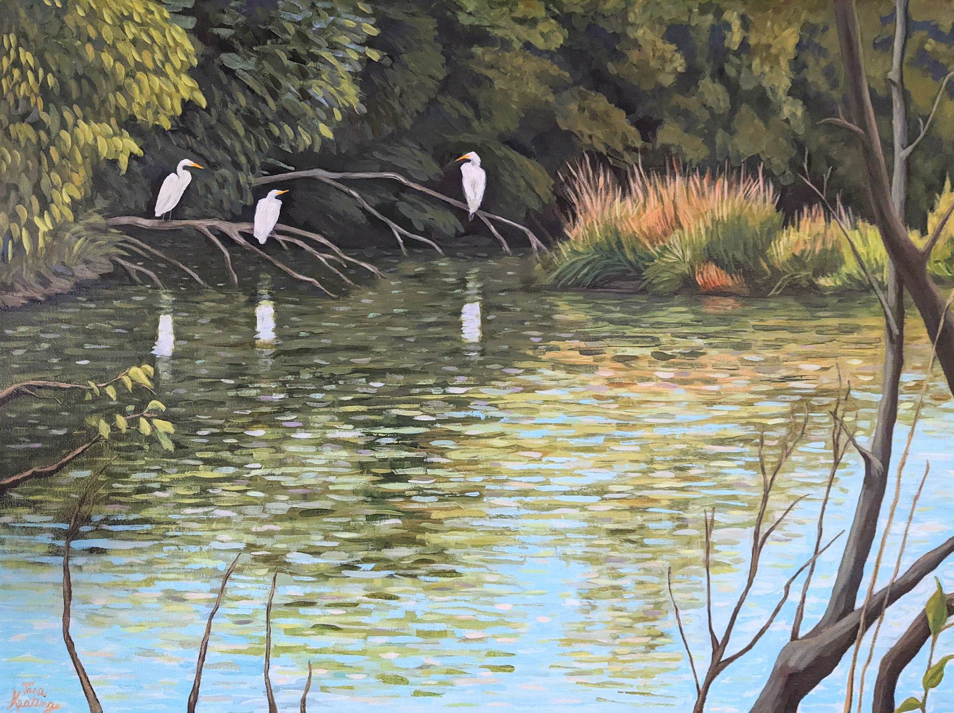 "Quiet Moment," Acrylic on canvas, 40 x 30 inches