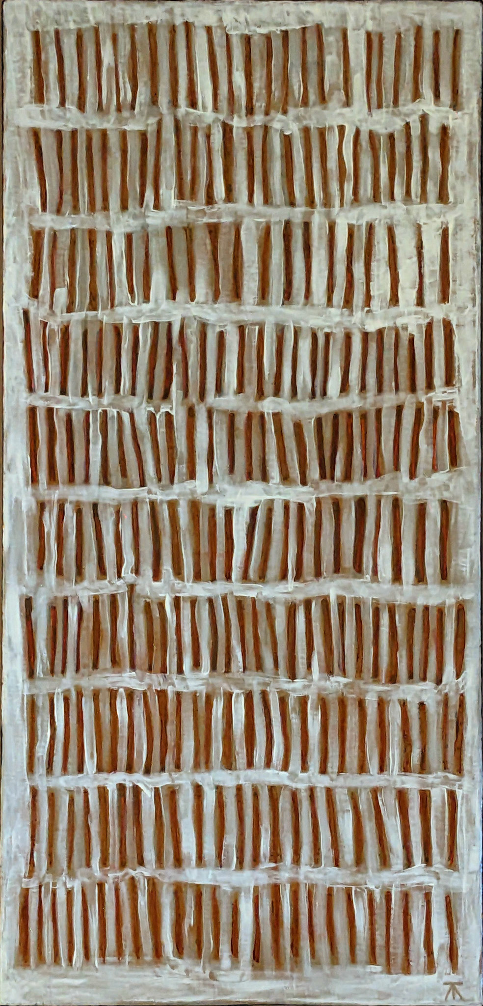 "Prairie Sticks" Acrylic paint on canvas, 12 x24 Inches, SOLD