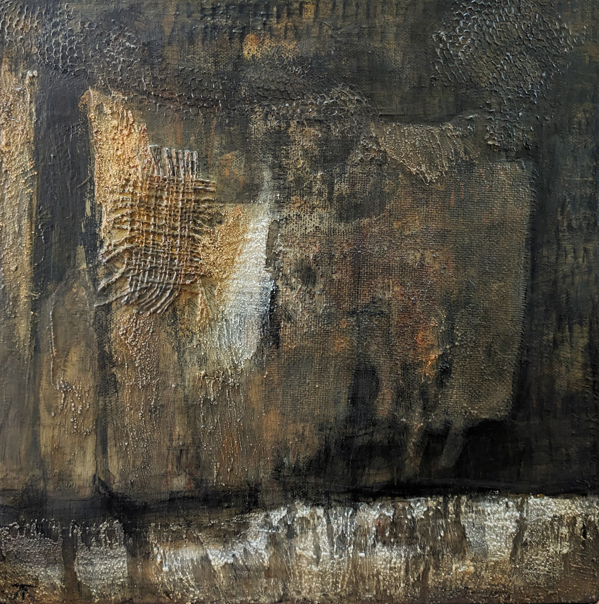 "Shadow Self," Mixed media on canvas, SOLD