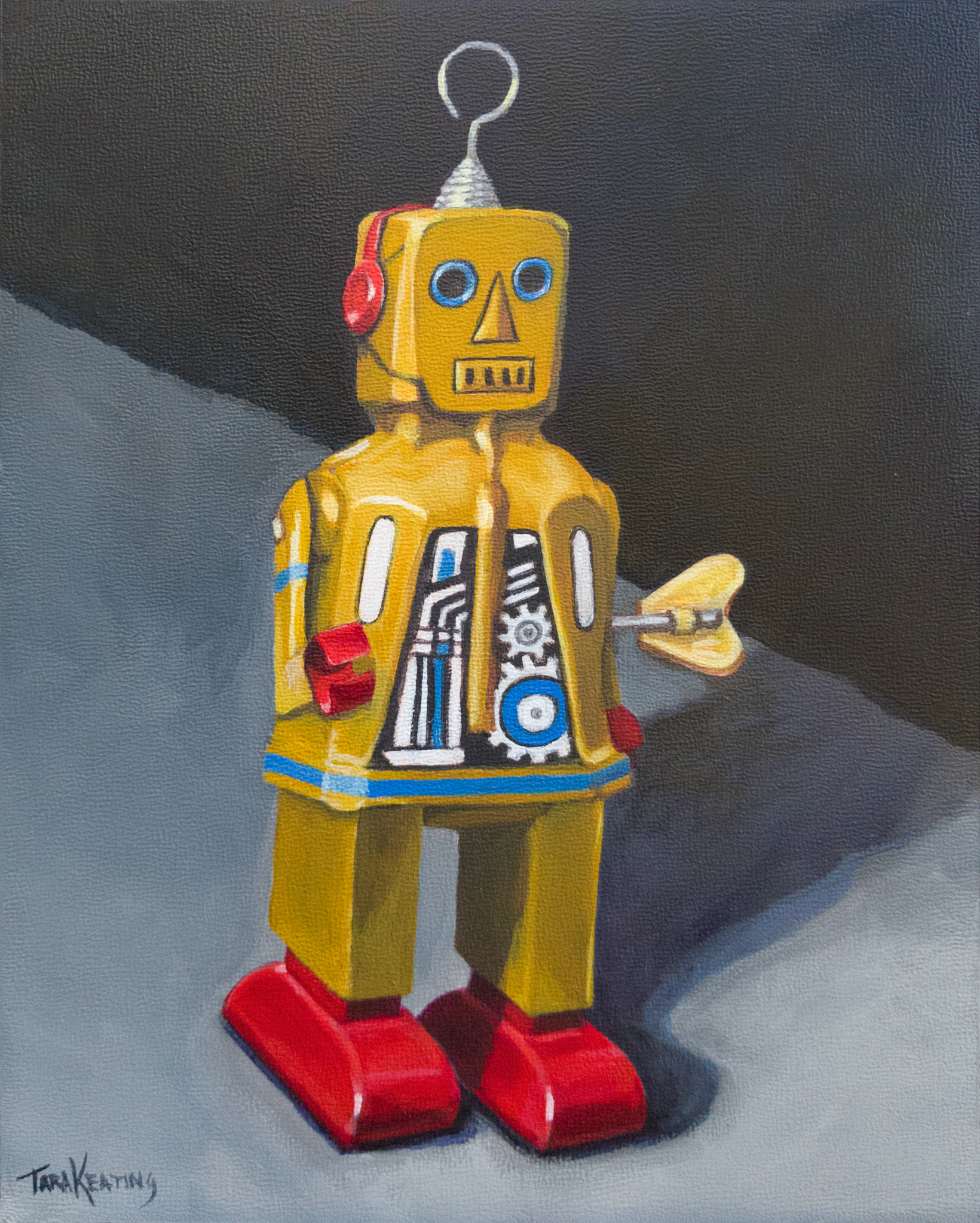 "Little Sparky" Acrylic on panel (framed), 8 x 10 inches, $225