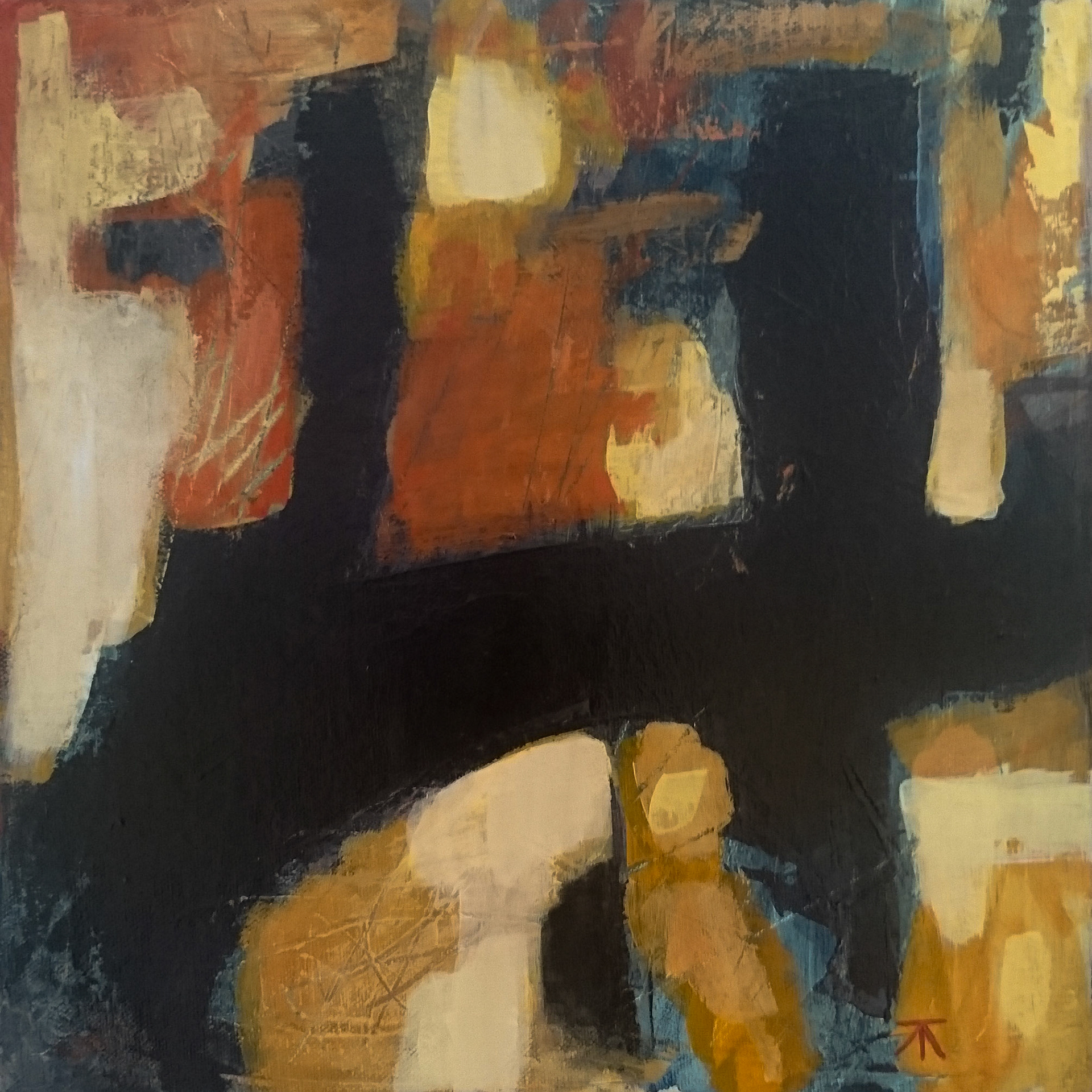 "Urban Motion No. 2" Acrylic on canvas, 12 x 12 inches, SOLD