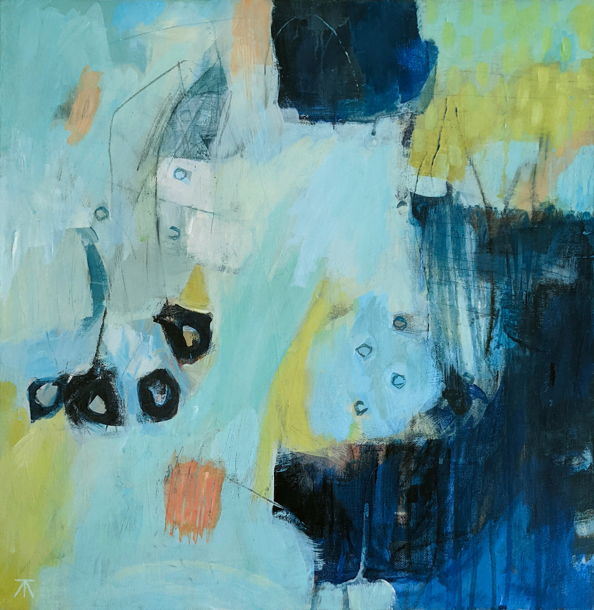 "Drift," Acrylic and mixed-media on canvas, 20 x 20 inches, $520