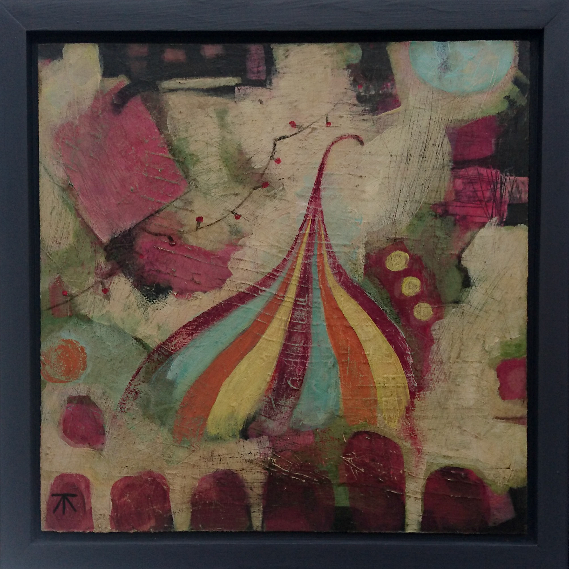 "Whimsy" Acrylic on panel, Framed SOLD
