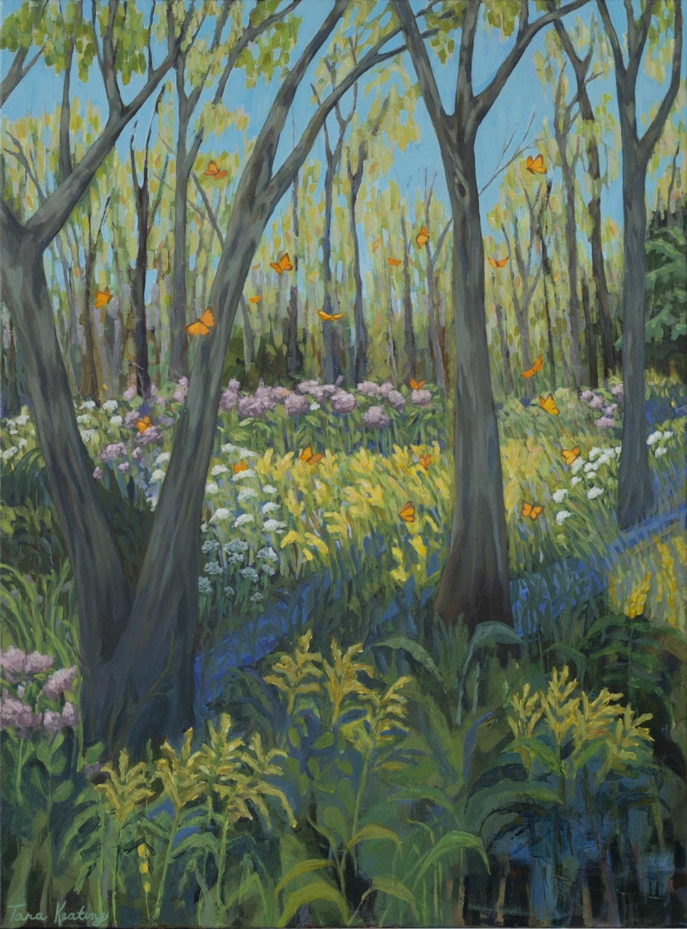 "Butterfly Migration," 30 x 40 inches
