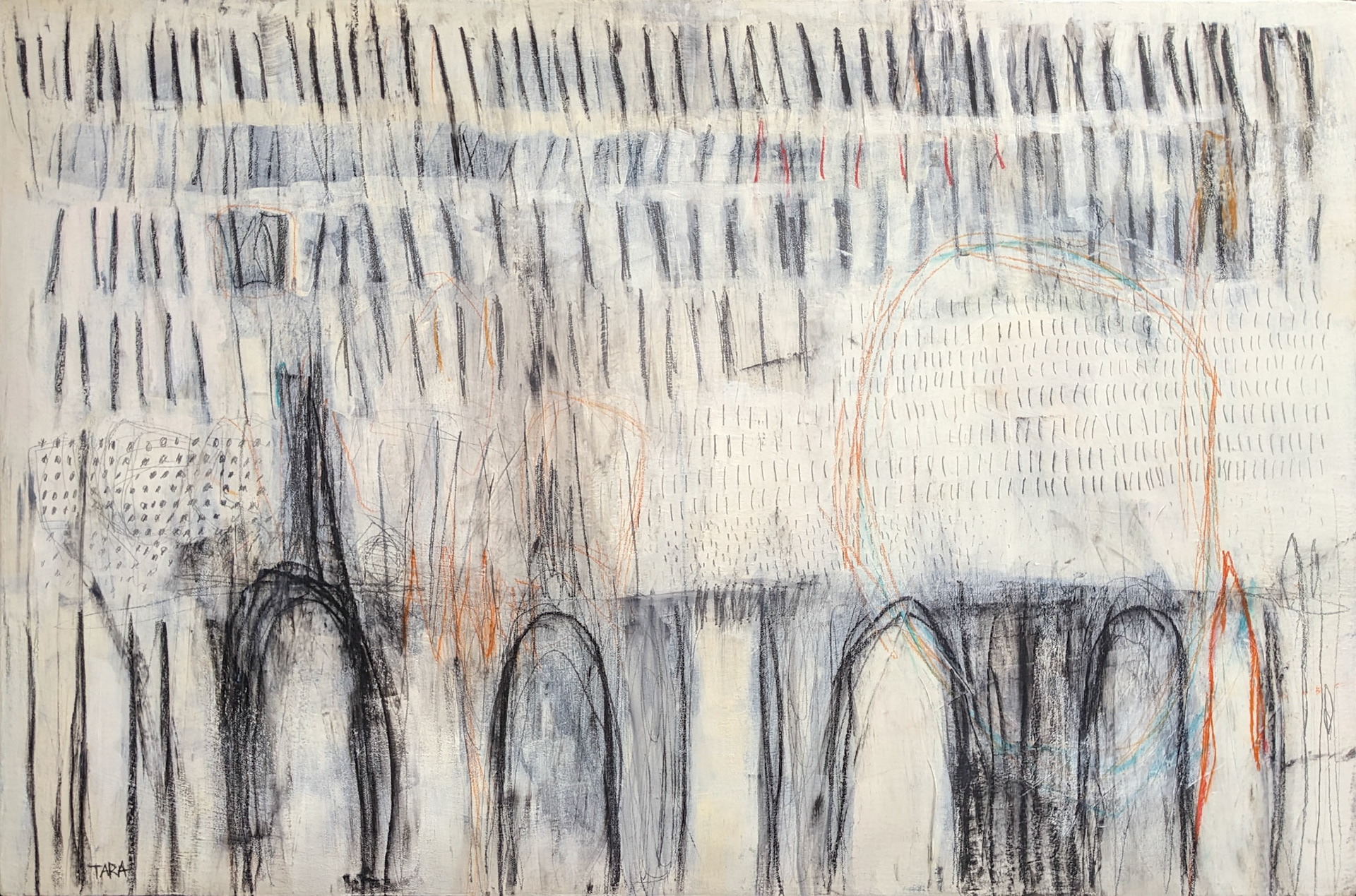 Things I Knew But Forgot, MIxed media on canvas, 36x24 inches, $1,800