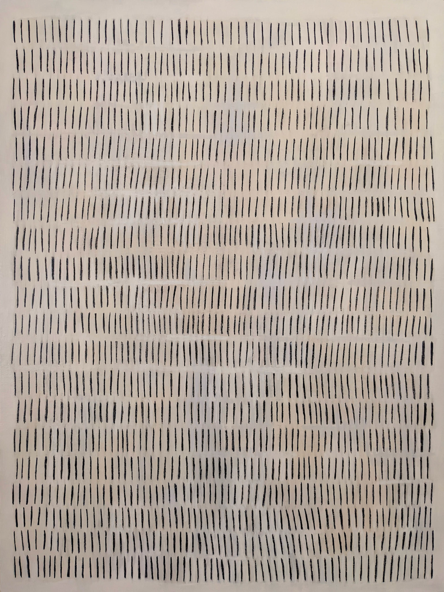 "Amongst the Blades of Grass," 30 x 40 inches, Mixed media on canvas, SOLD