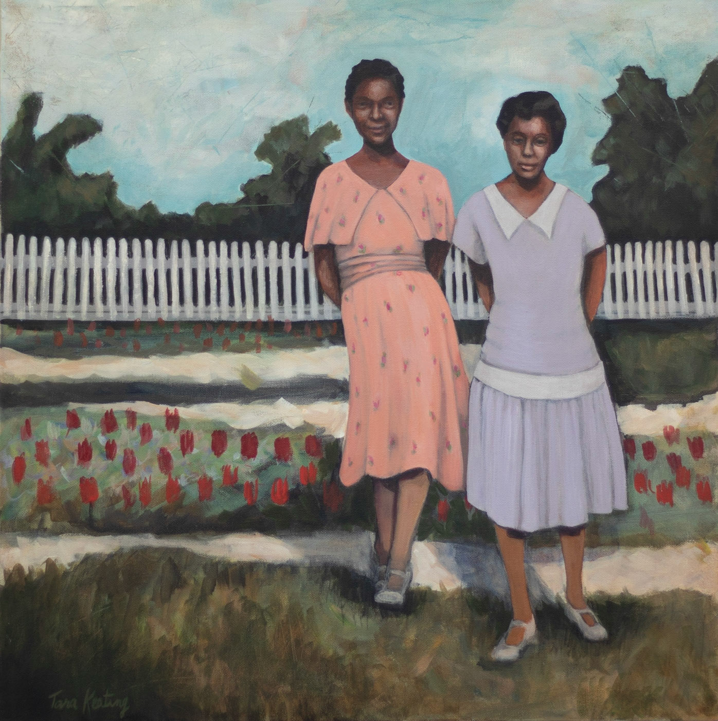 "Bright Futures, circa 1938" Acrylic on canvas, 24 x 24 inches, SOLD