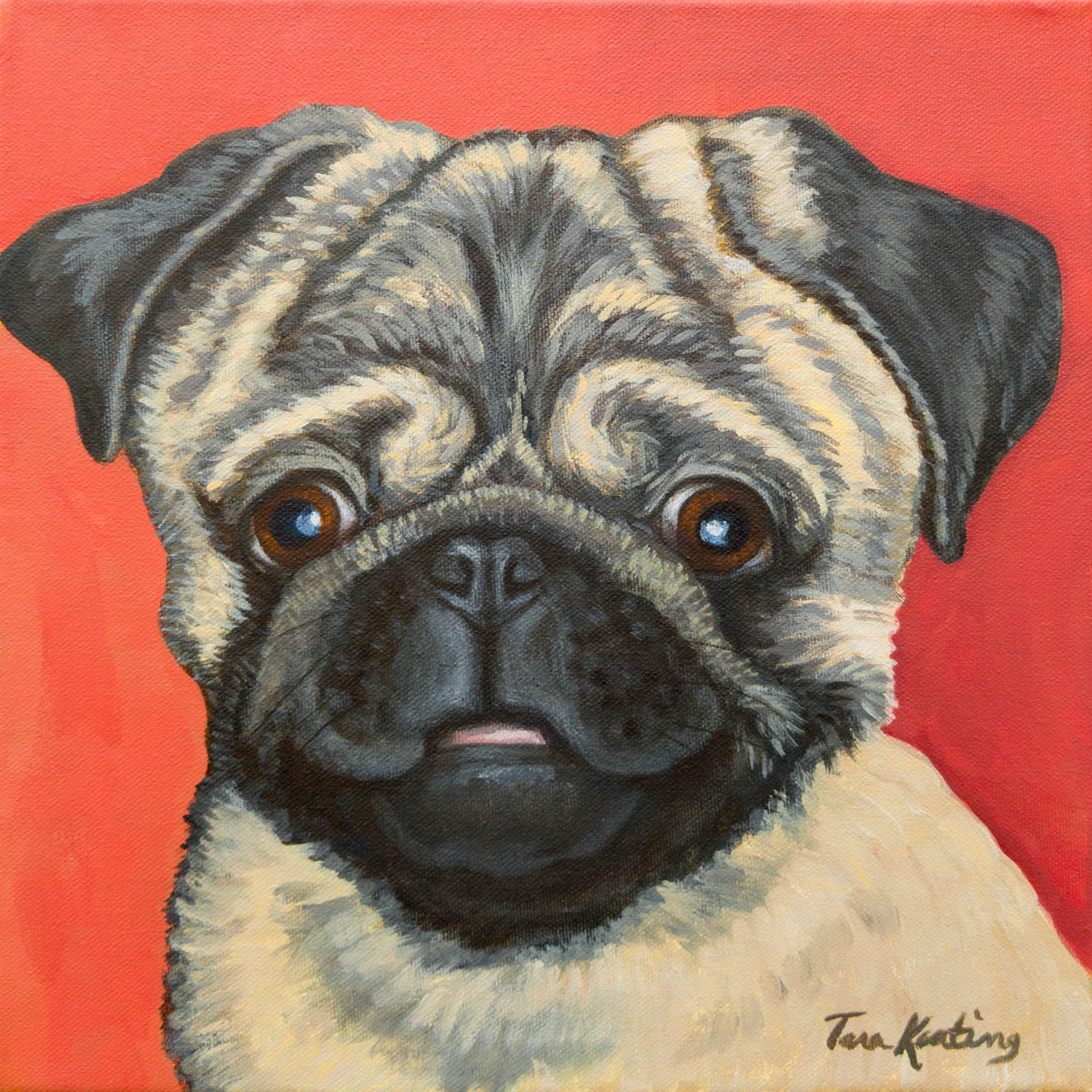 "Princess Buttercup" Acrylic on canvas, 12 x 12 inches, SOLD
