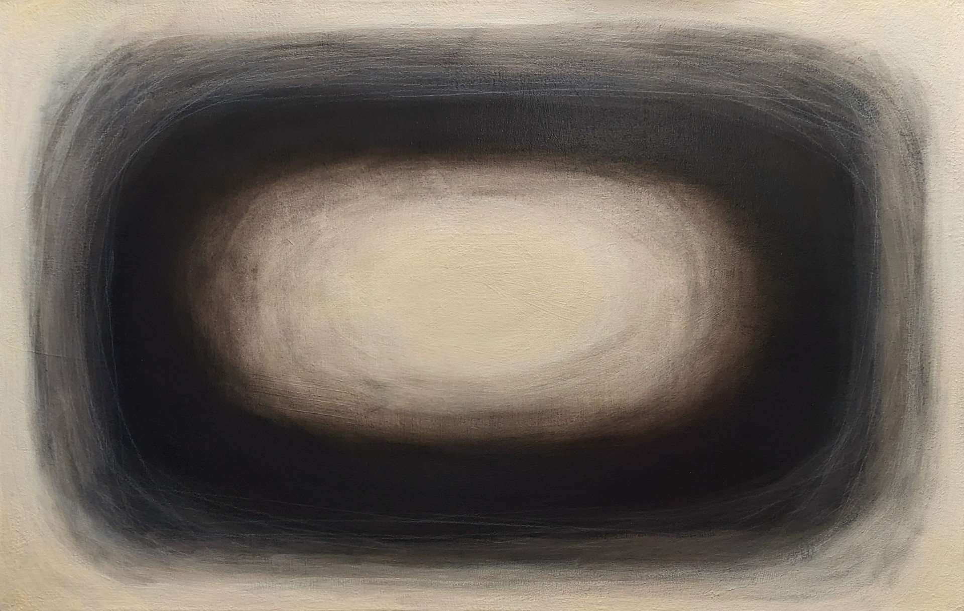 "The Sound of OM," Mixed media on canvas, 36" x 24"