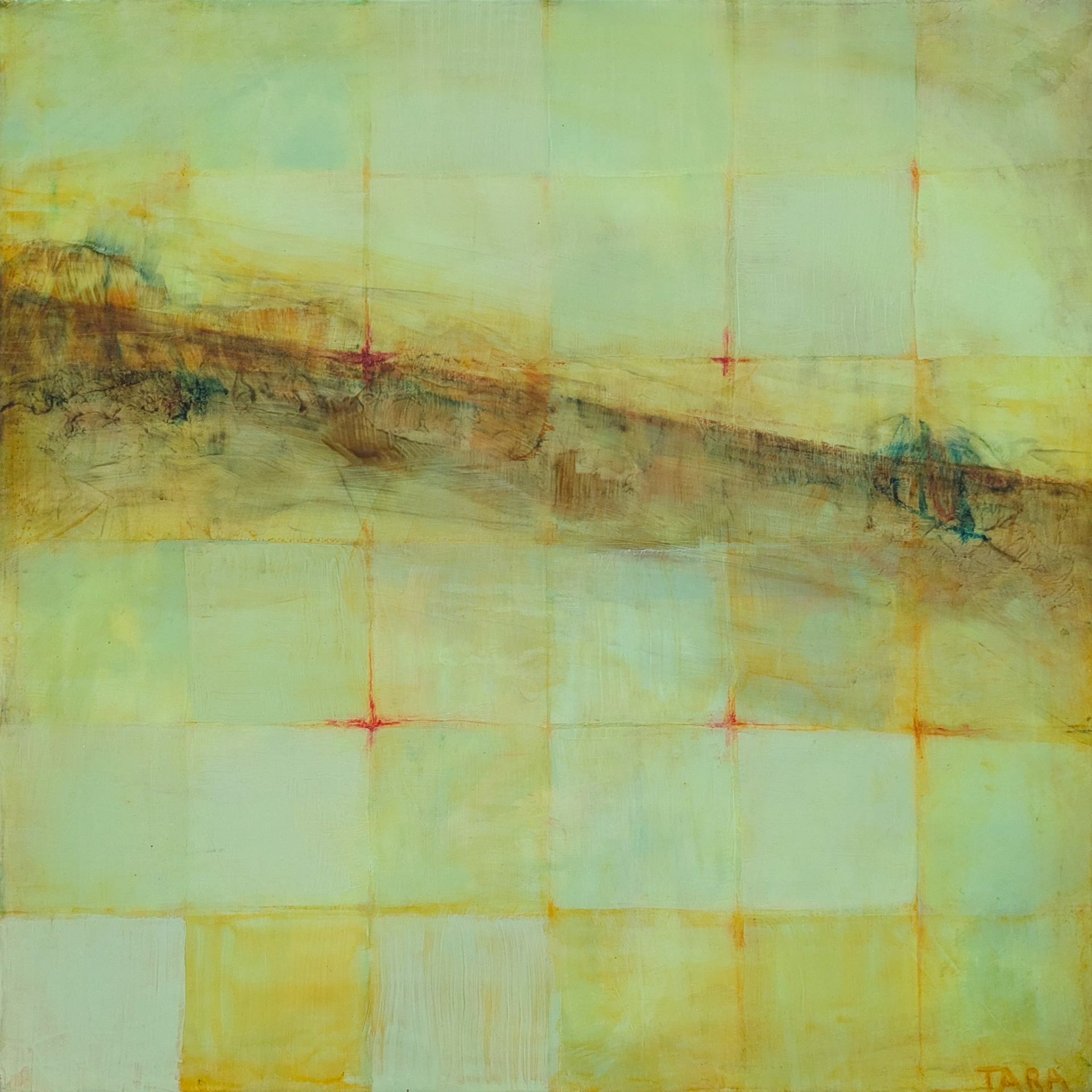 "When We Were Young," Mixed media on canvas, 12 x 12 inches, SOLD