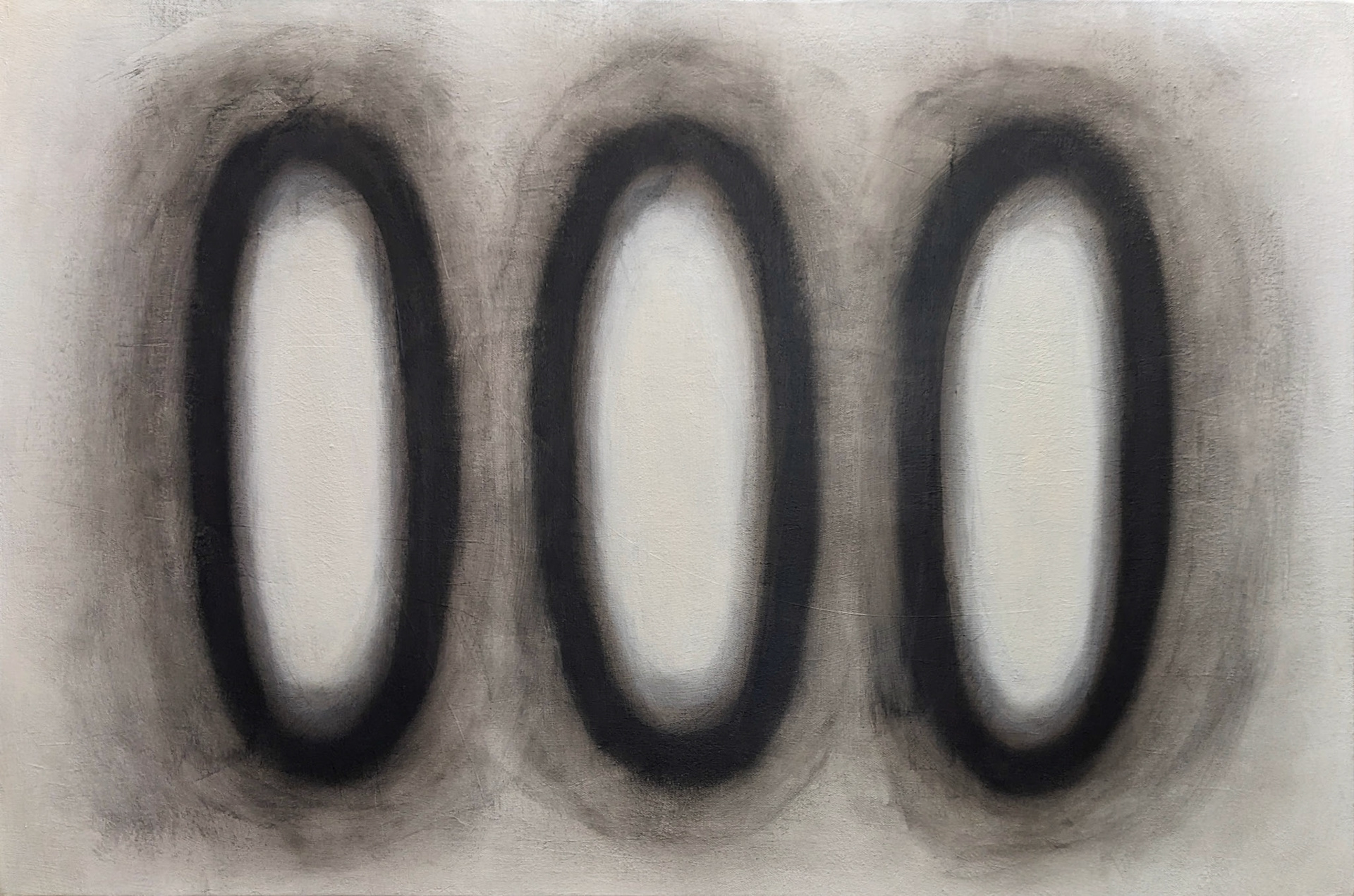 "Chiming" Mixed media on canvas, 36 x 24 inches, $850