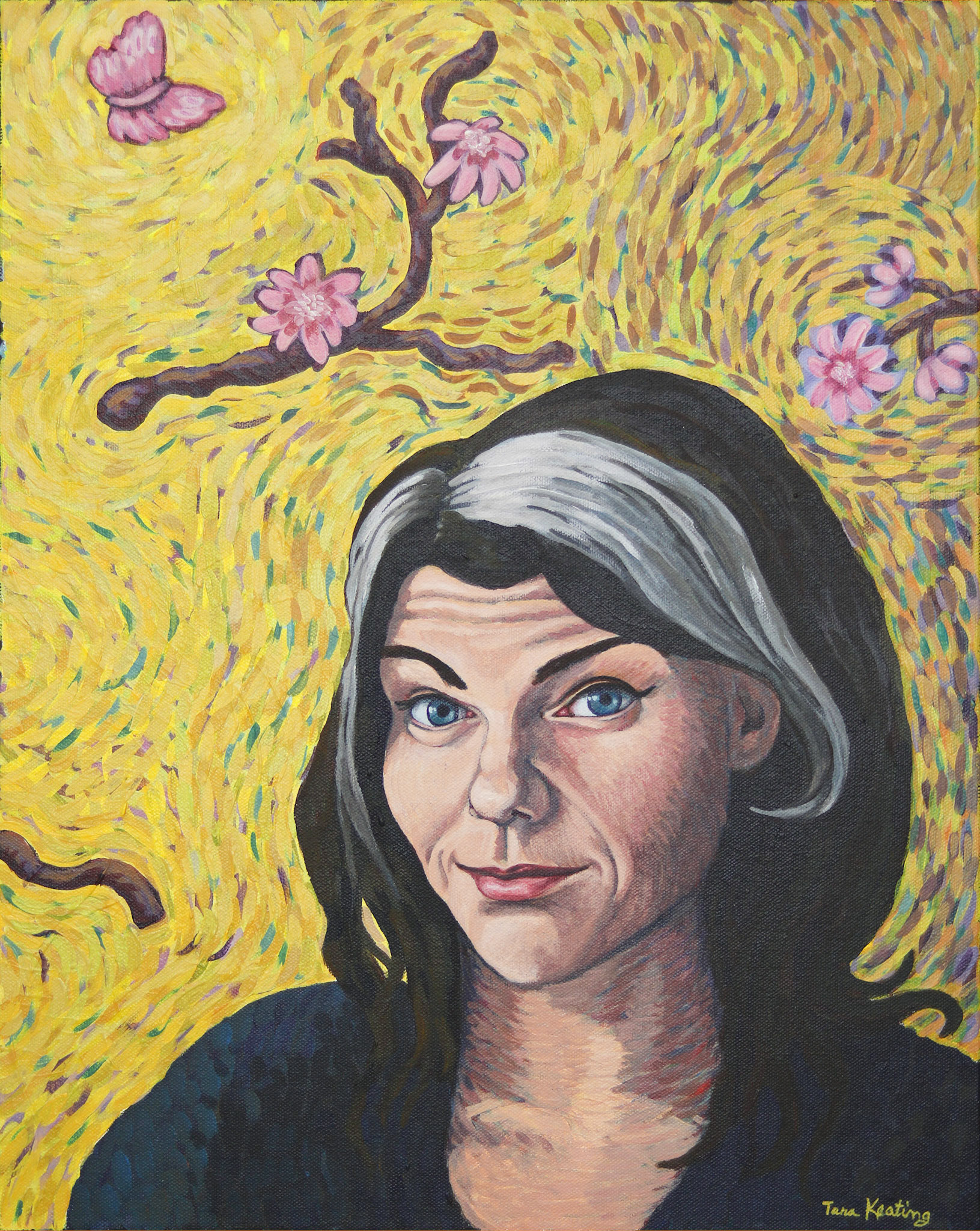 "Portrait of Caitlin Moran" Acrylic on canvas, 16 x 20inches, $395