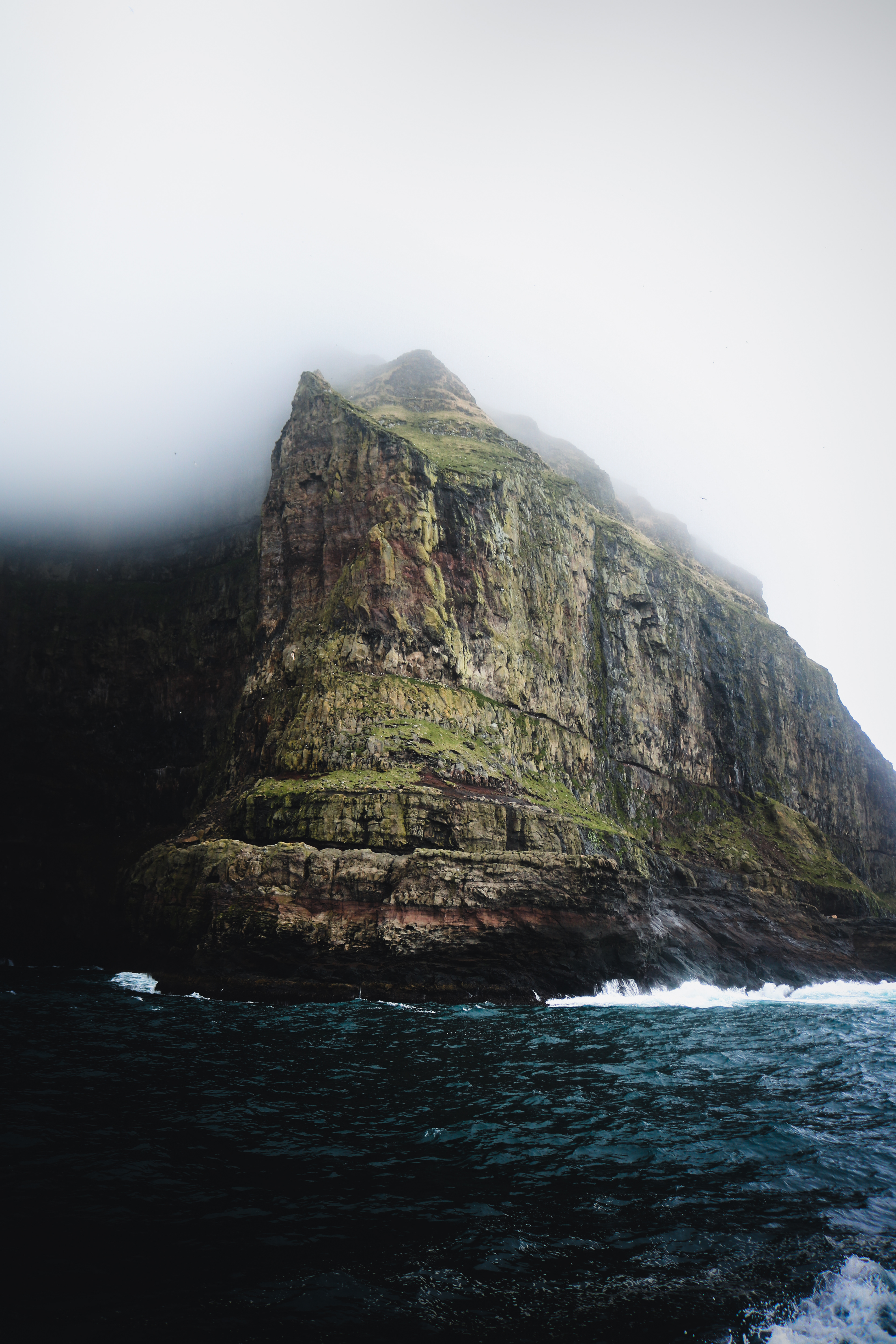 Faroe Islands, Mykines. Rough sea on the way to Mykines island.