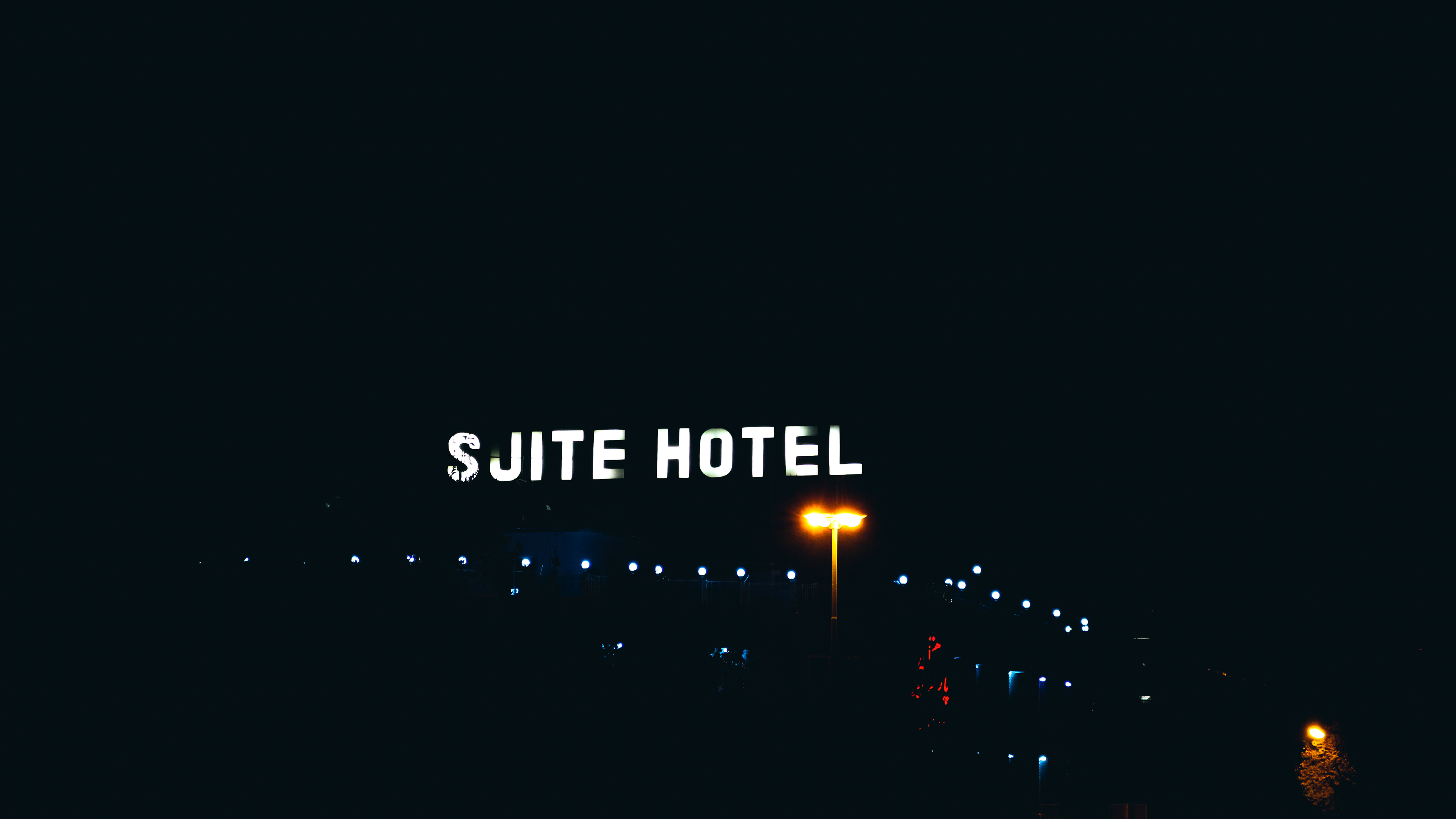 Isfahan, Iran. Hotel sign owning the Persian night in Isfahan.